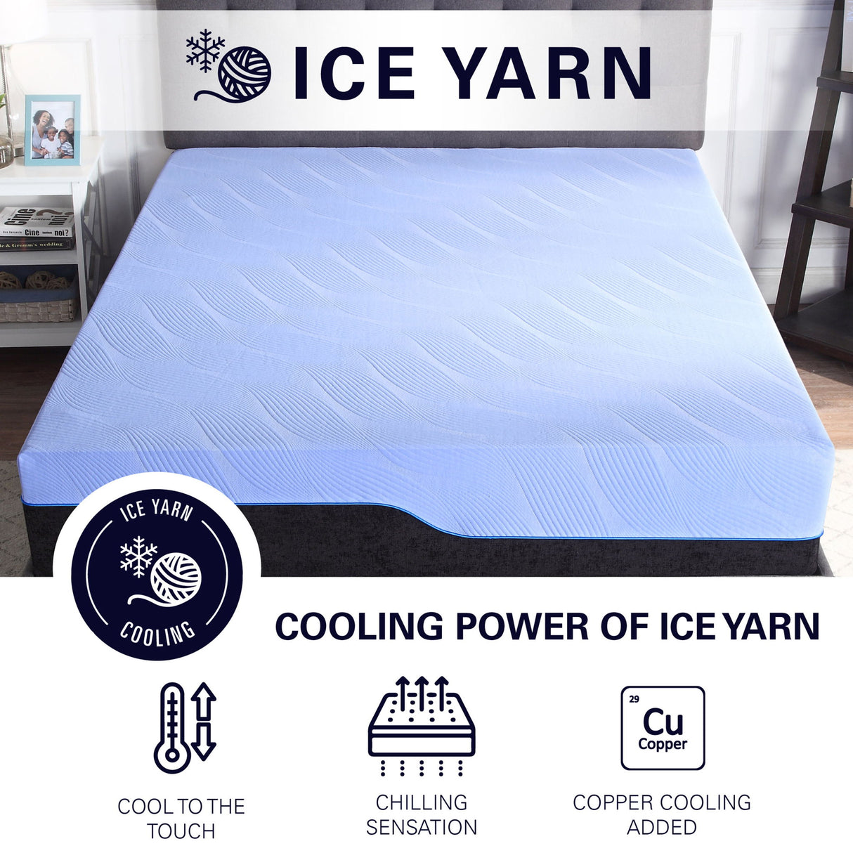 Refresh - 12" Hybrid Cooling Gelcare Memory Foam And Coil Mattress