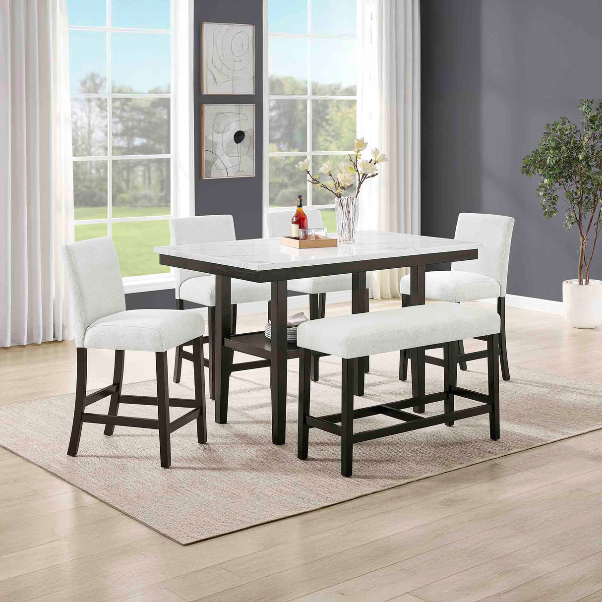 Carissa - Rectangle Counter Dining Set