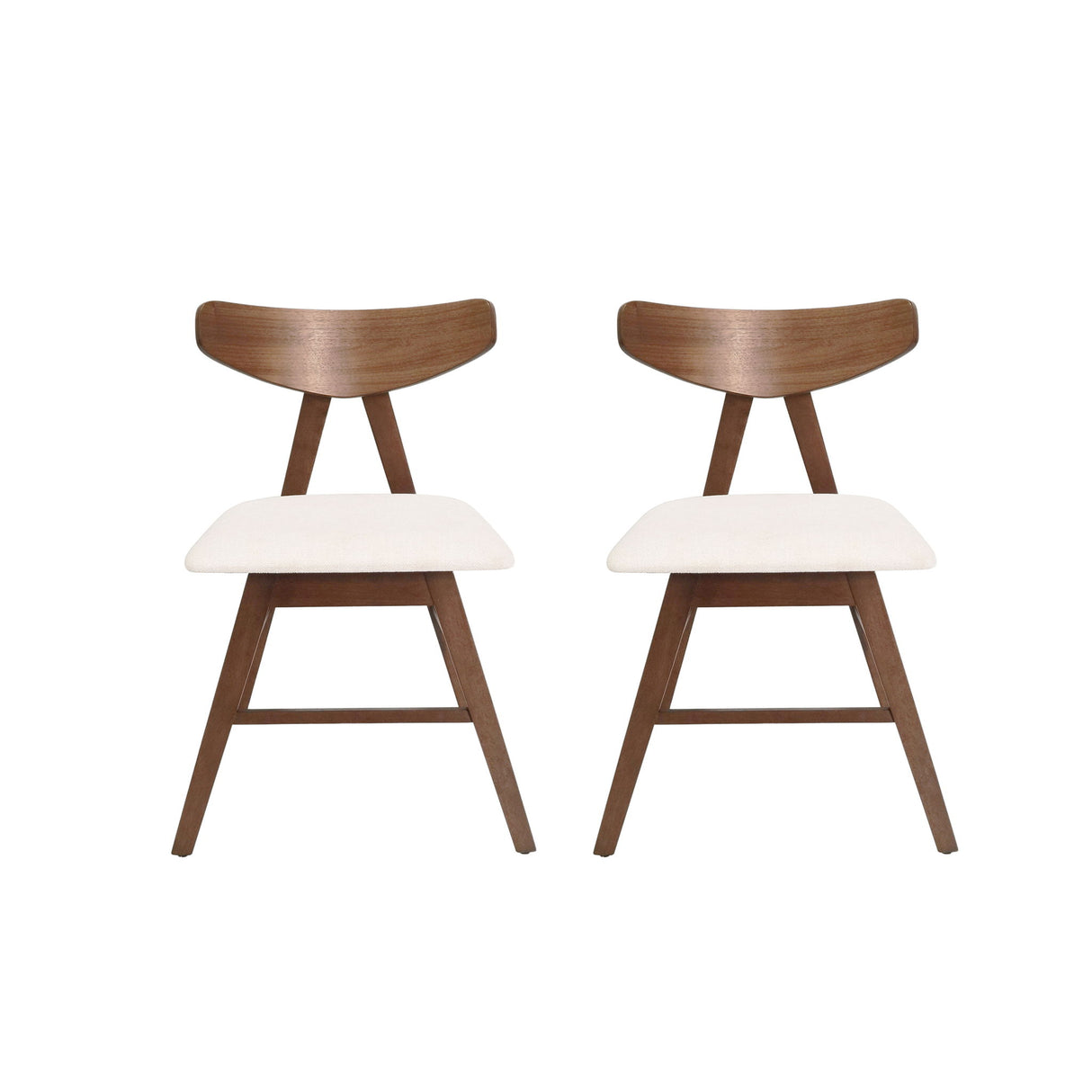 Vida - Dining Chair (Set of 2) With Upholstered Seats - Light Beige