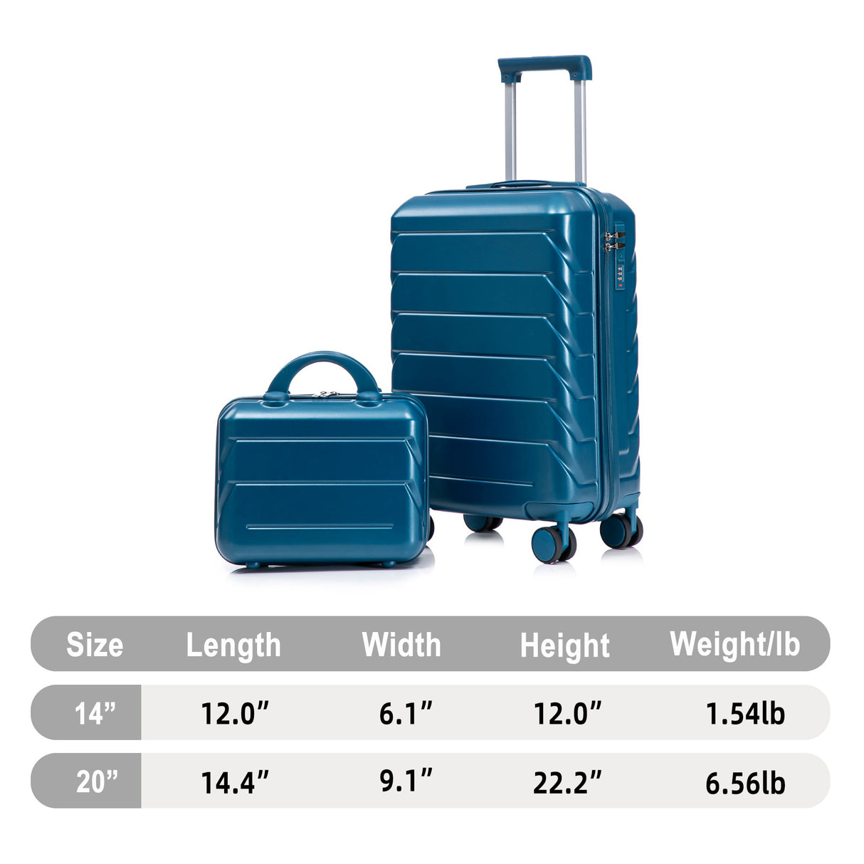 Spinner Luggage Set & Combination Lock