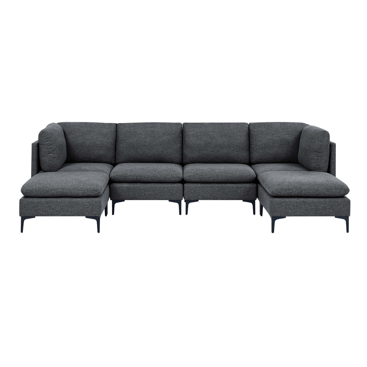 Upholstered Modular Sectional & Tall Legs