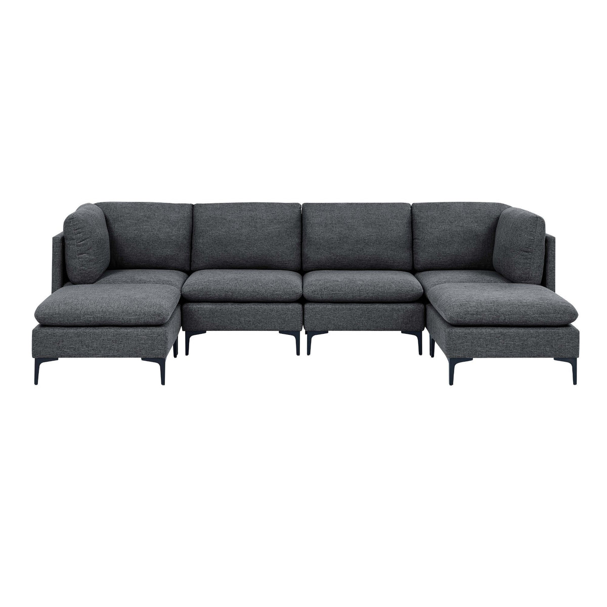 Upholstered Modular Sectional & Tall Legs