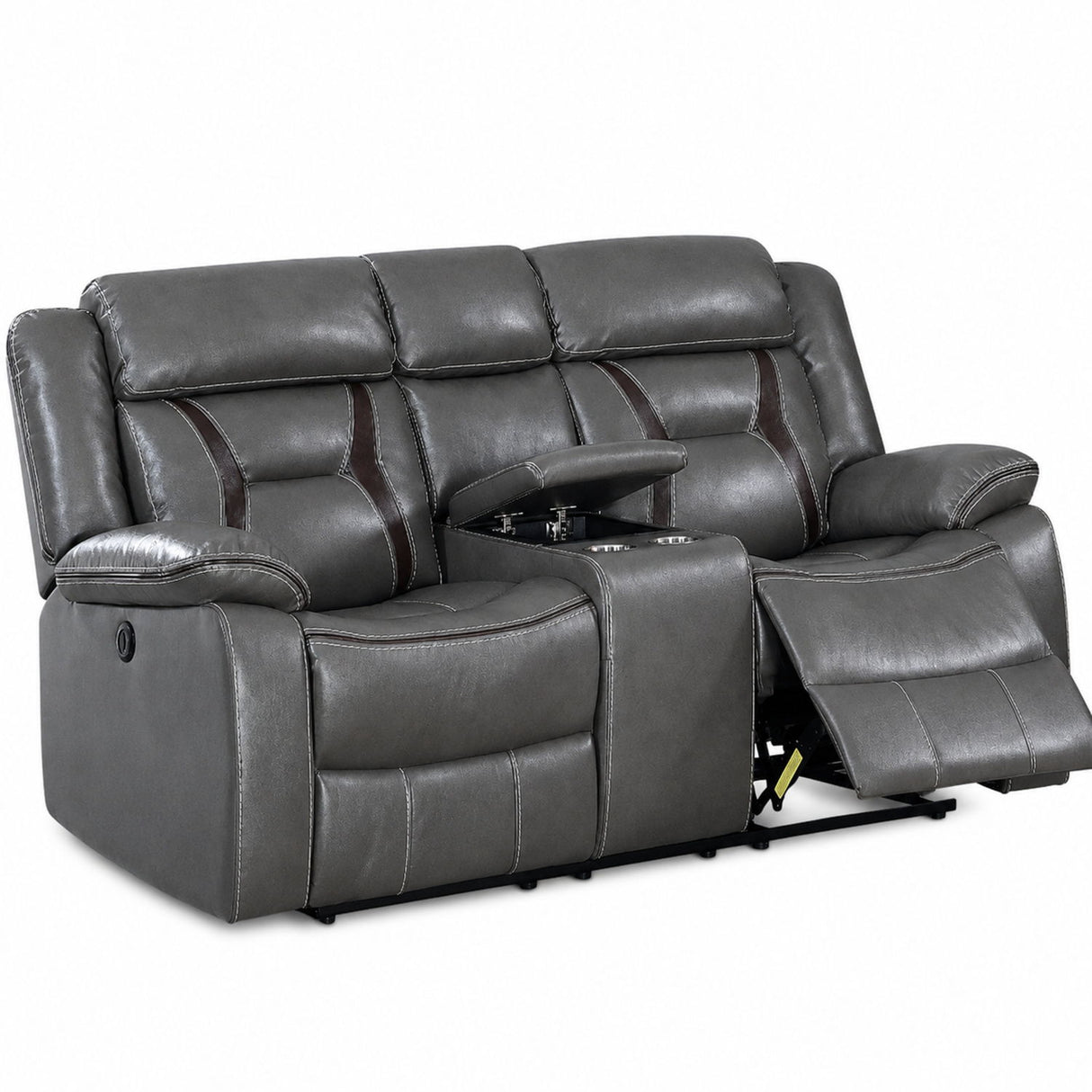 Living Room Set With Pillow Armrest And Tufted Backrest