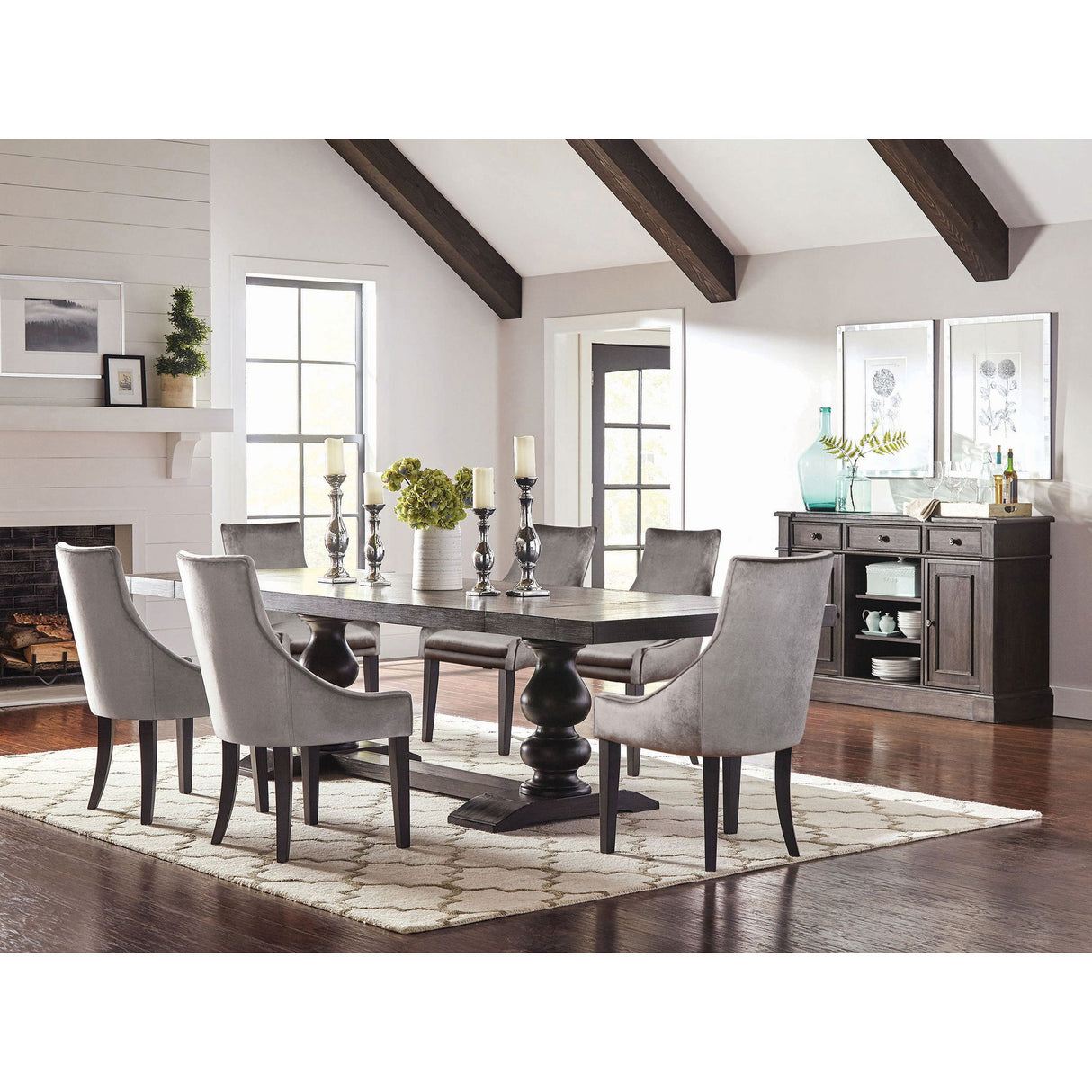 Rexford - Upholstered Dining Side Chair (Set of 2) - Gray