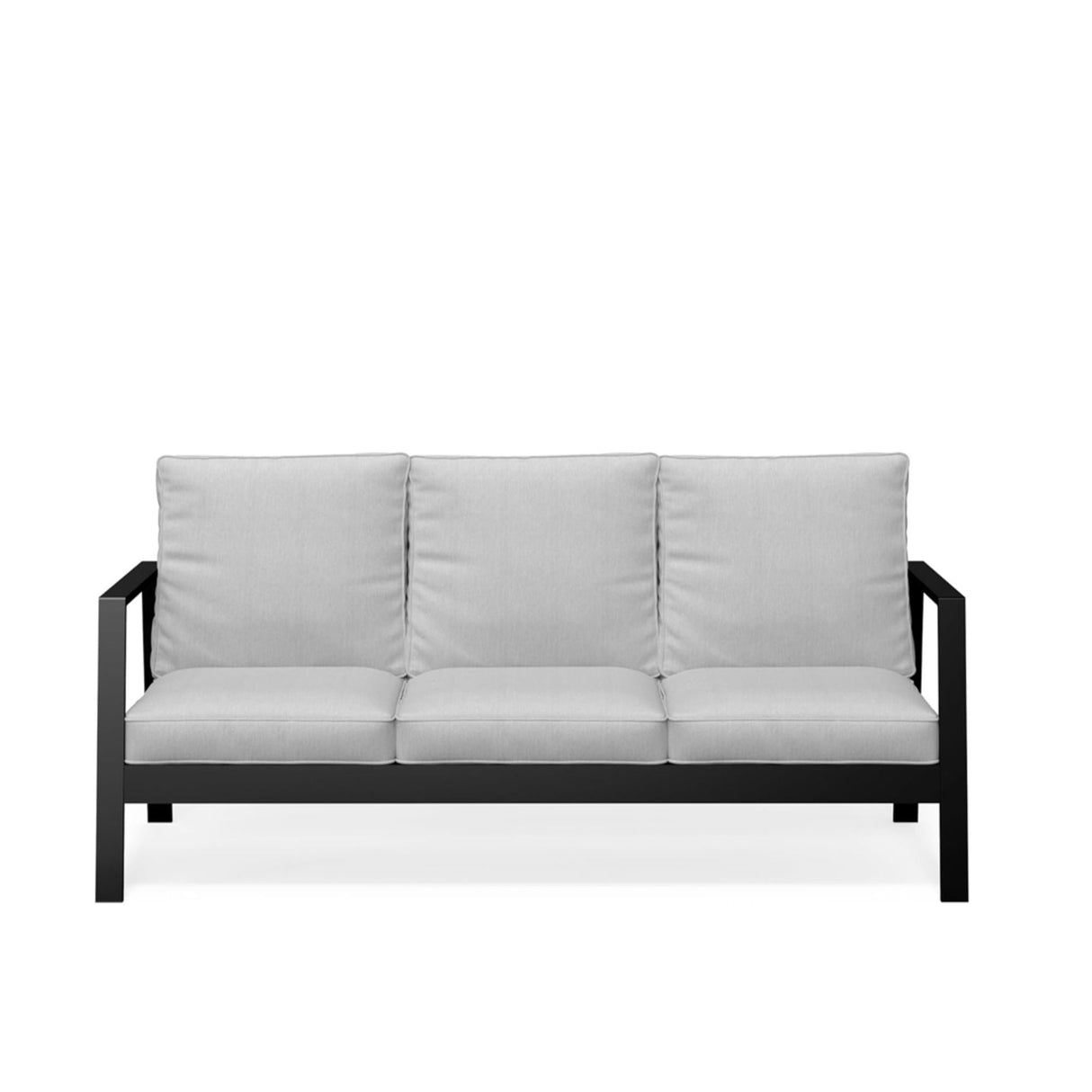 5 Seat Outdoor Patio Furniture Set, Thick Cushions & Coffee Table - Black / Gray