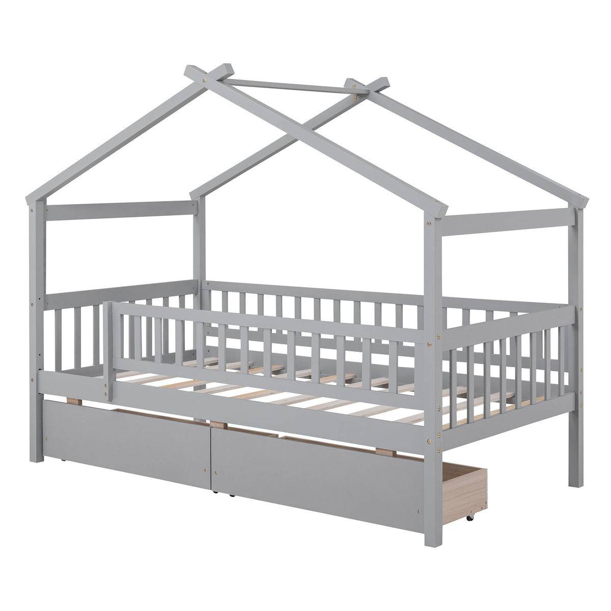 House Bed With 2 Drawers