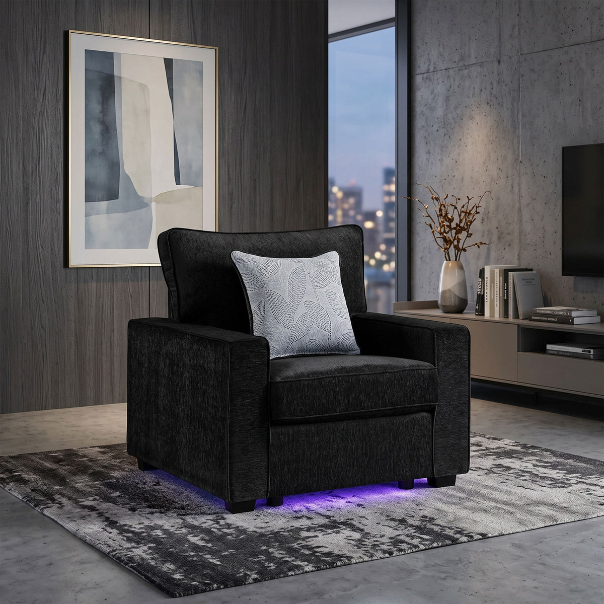 Rita - Accent Chair With LED Underlighting