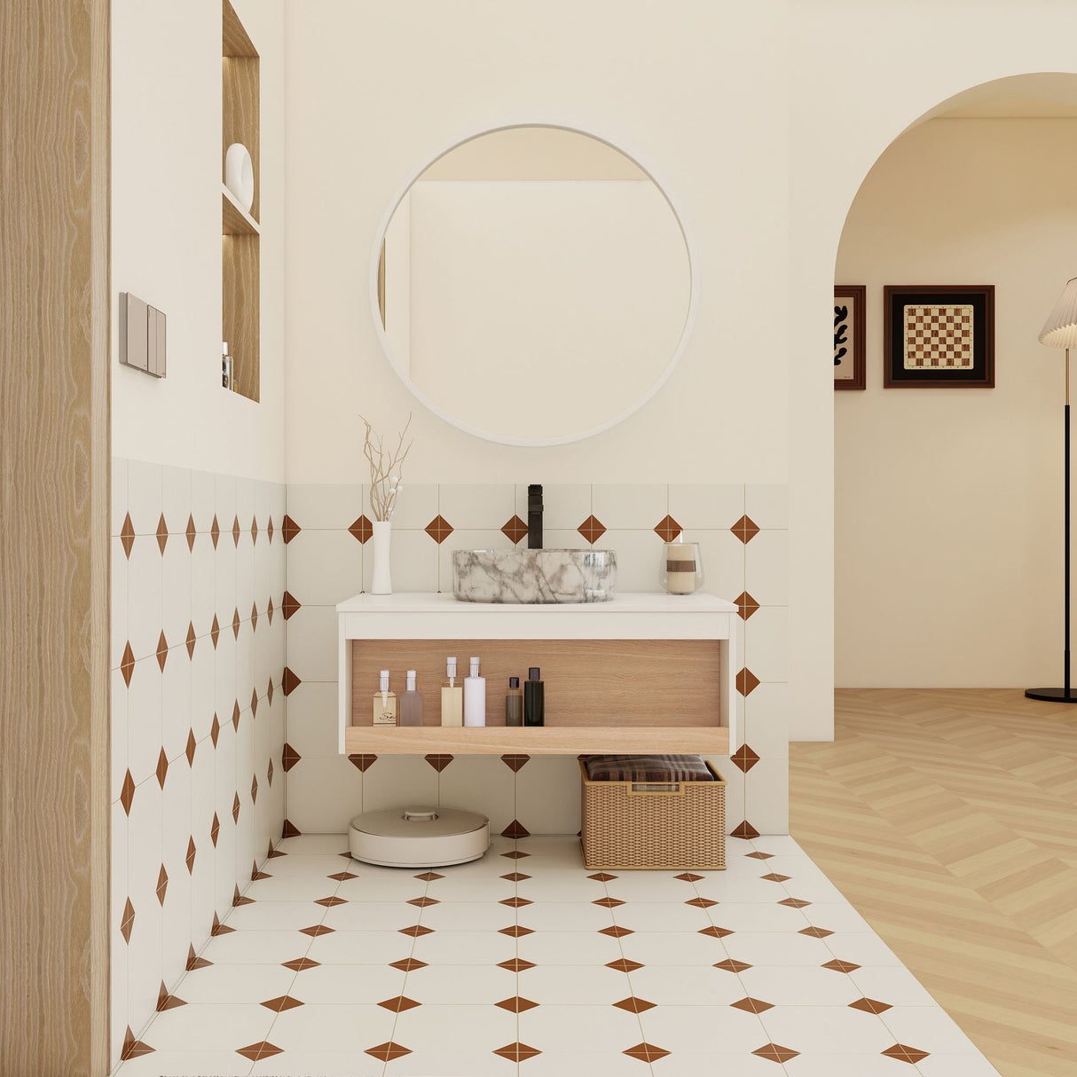 Floating Bathroom Vanity With Vessel Sink