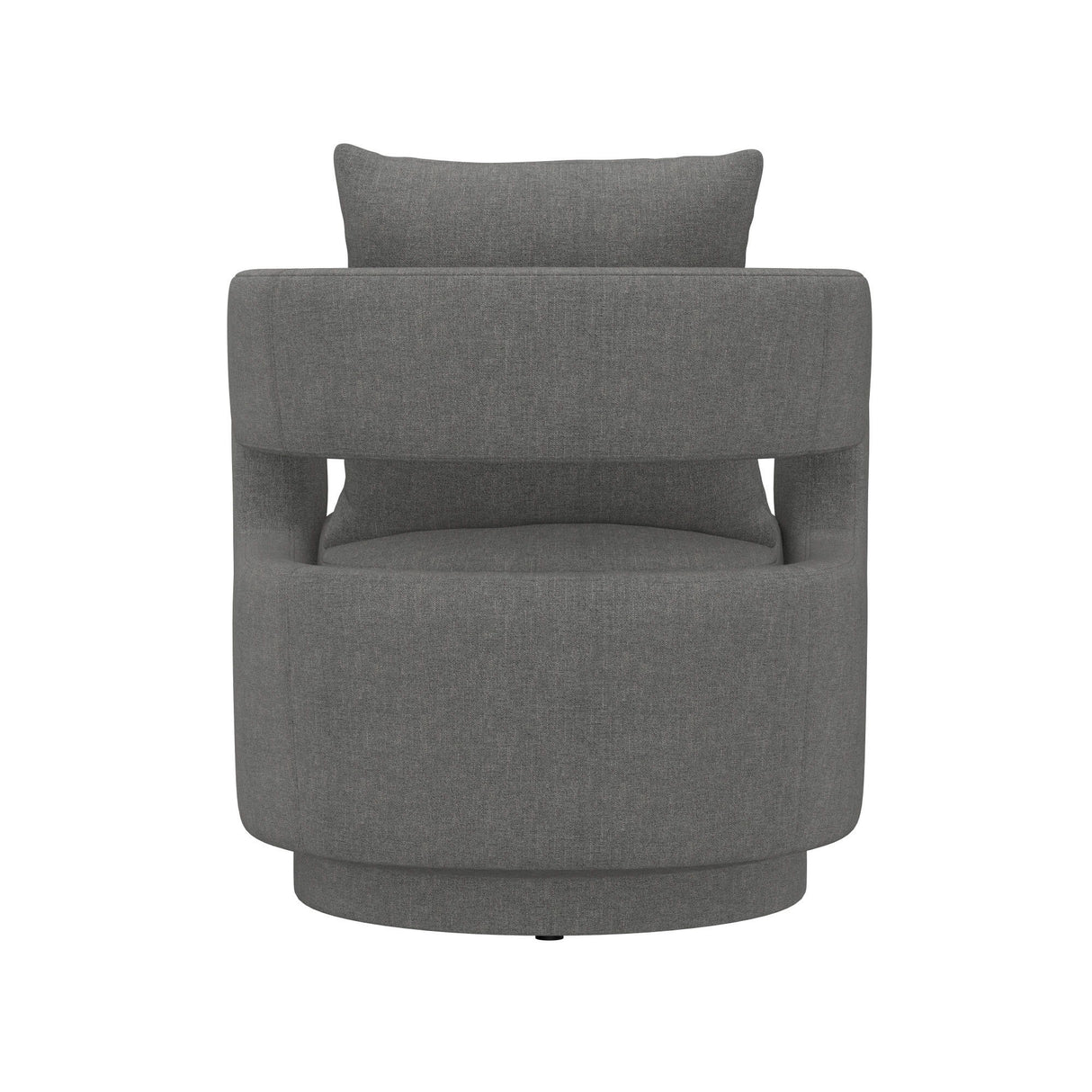 Swivel Chair With Fabric Upholstery - Gray