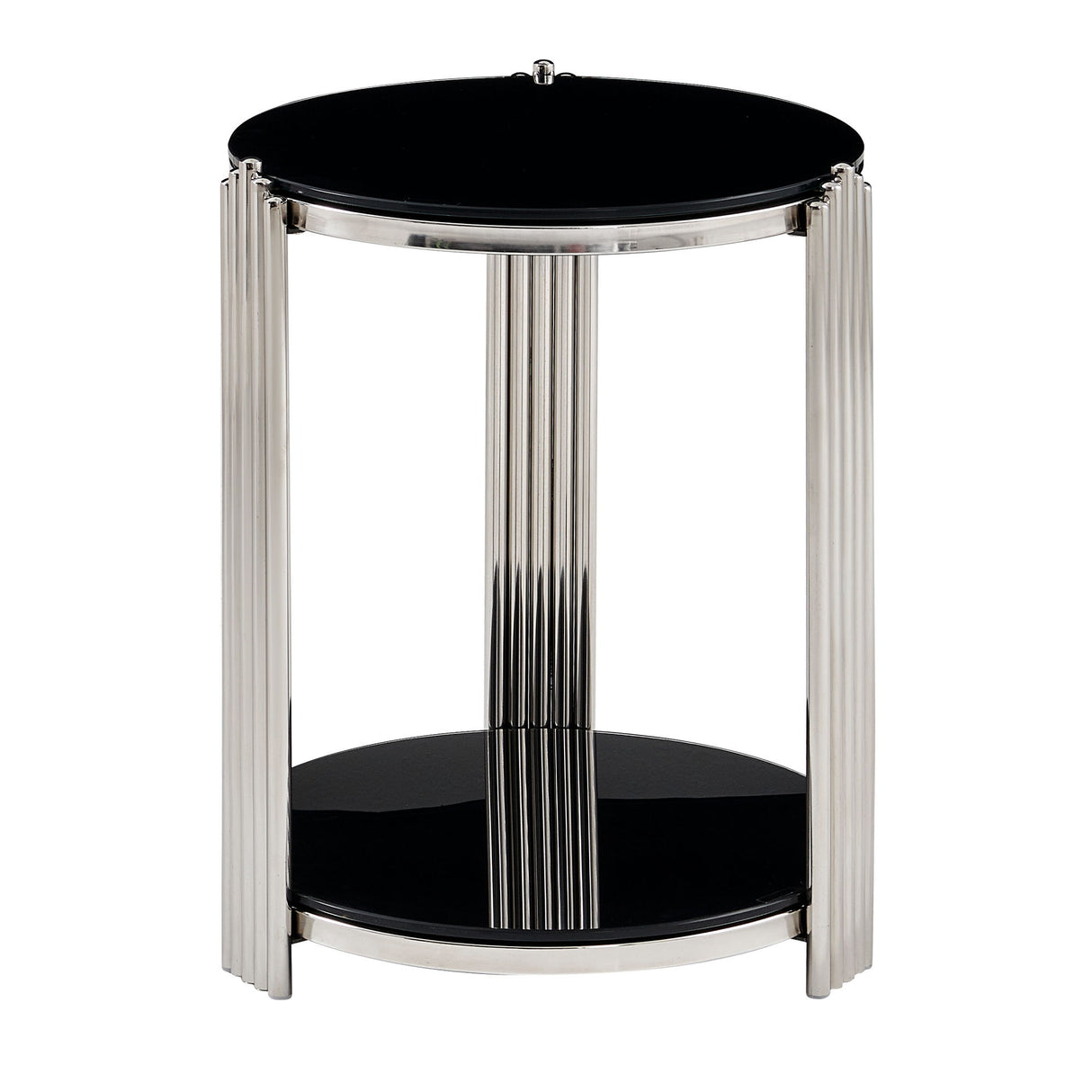 Round Table With Double Layer Storage
