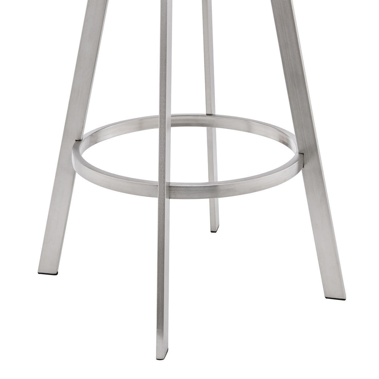 Bronson - Faux Leather And Brushed Stainless Steel Swivel Bar Stool