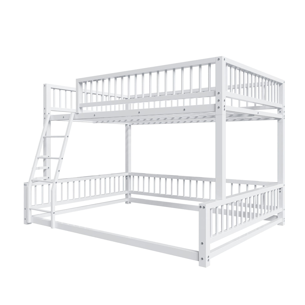 Bunk Bed With Ladder And Safety Guardrails