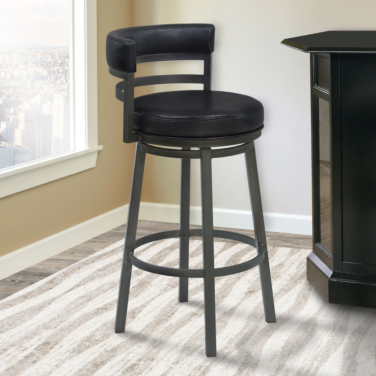 Madrid - Counter Height Swivel Bar Stool - Mineral