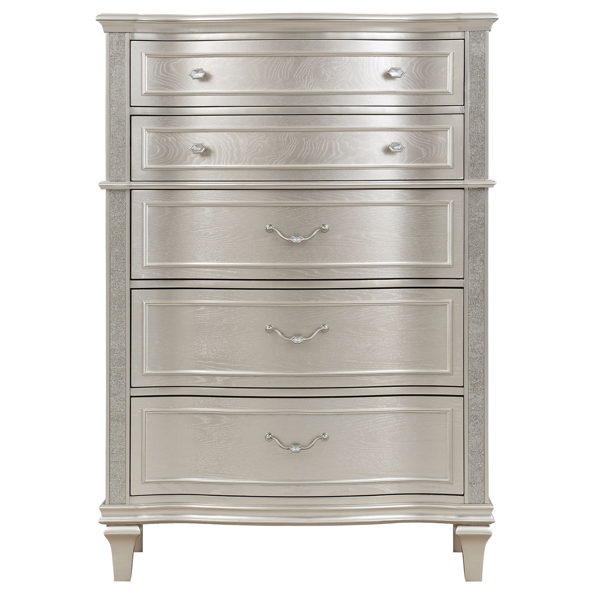Katerina - 5 Drawer Chest With Hidden Drawer - Oak