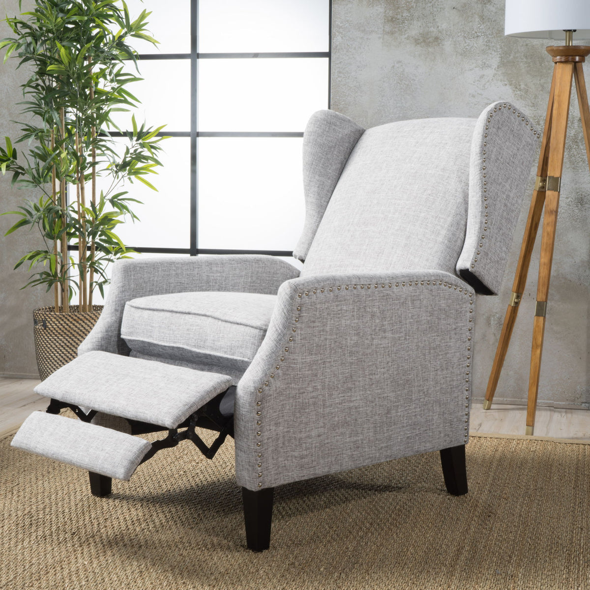 Westeros Wing Back Fabric Upholstered Recliner