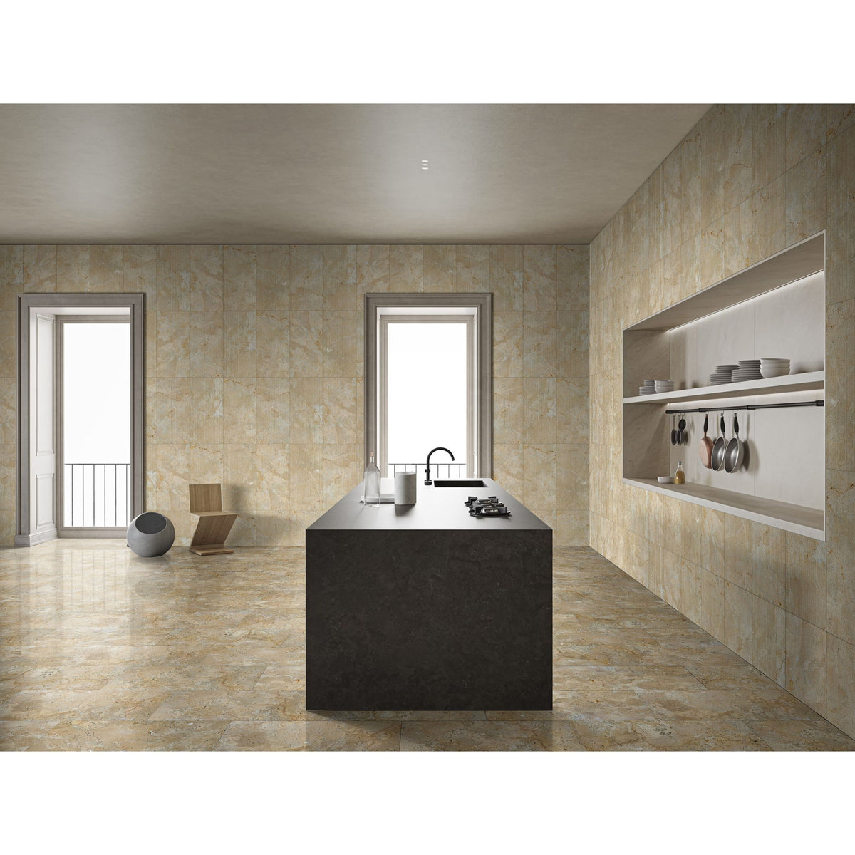 Textured Finished, 3D Tiles For Wall Decoration (Set of 4)