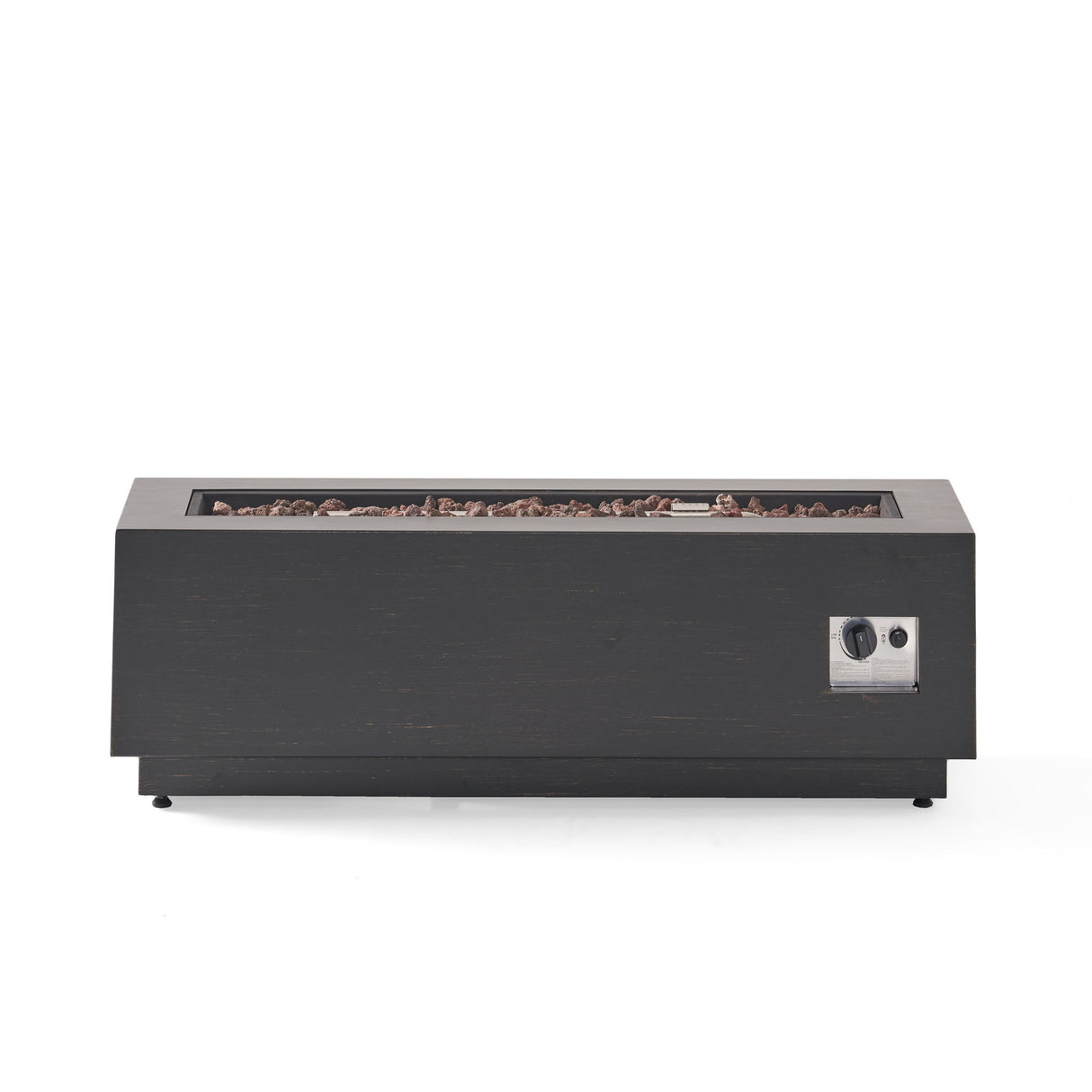 Modern Outdoor Iron Propane Fire Pit, 50, 000 Btu, Sleek Design - Brown / Gold