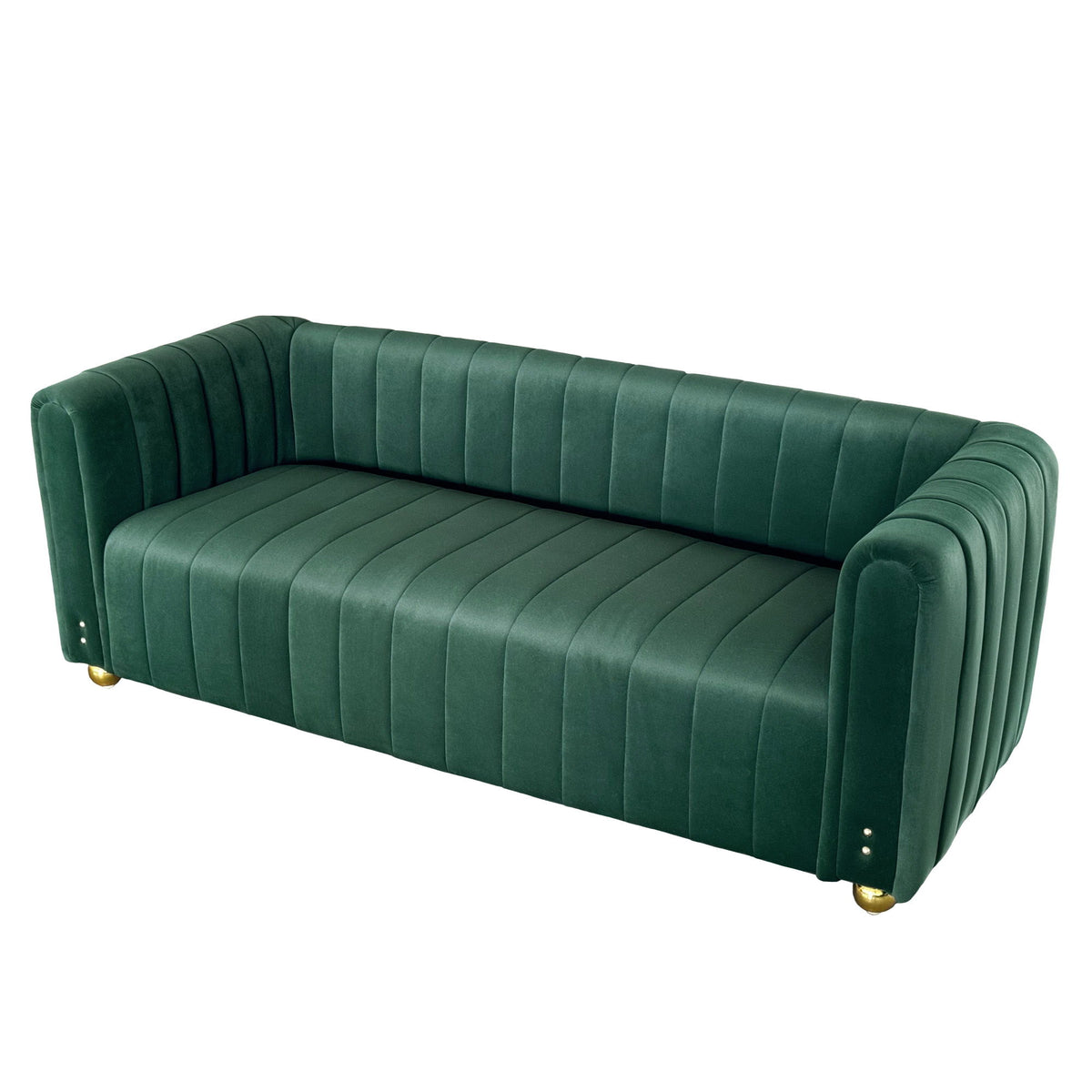 Sofa With Vertical Stripes With Accents