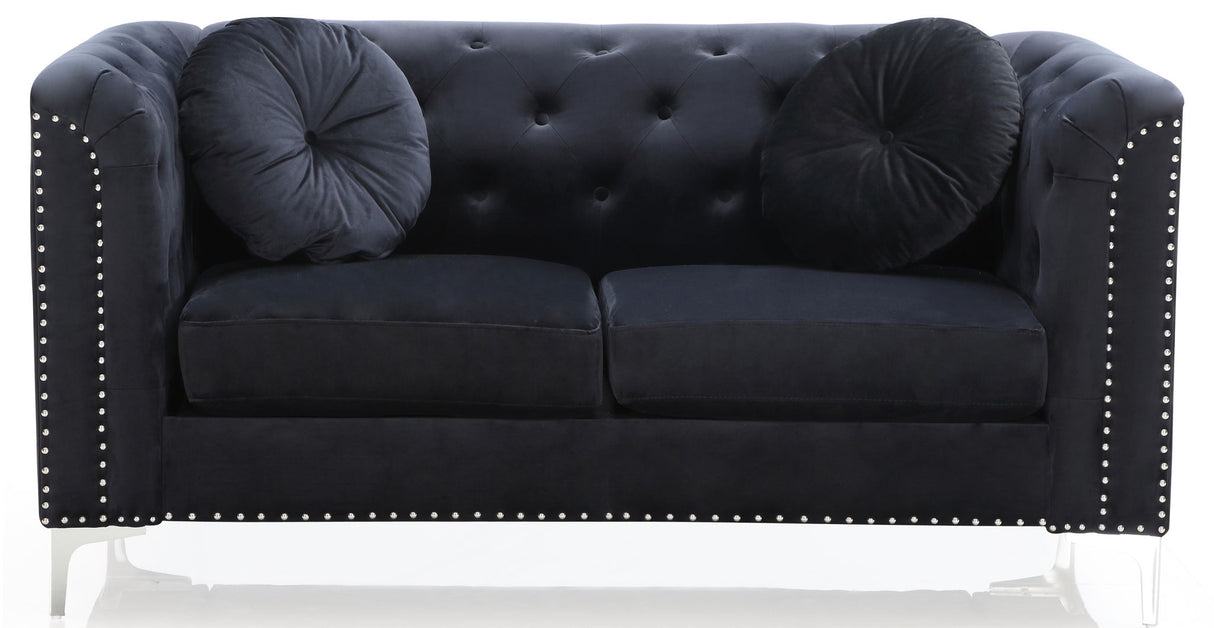 Stylish Sloped Arm Loveseat