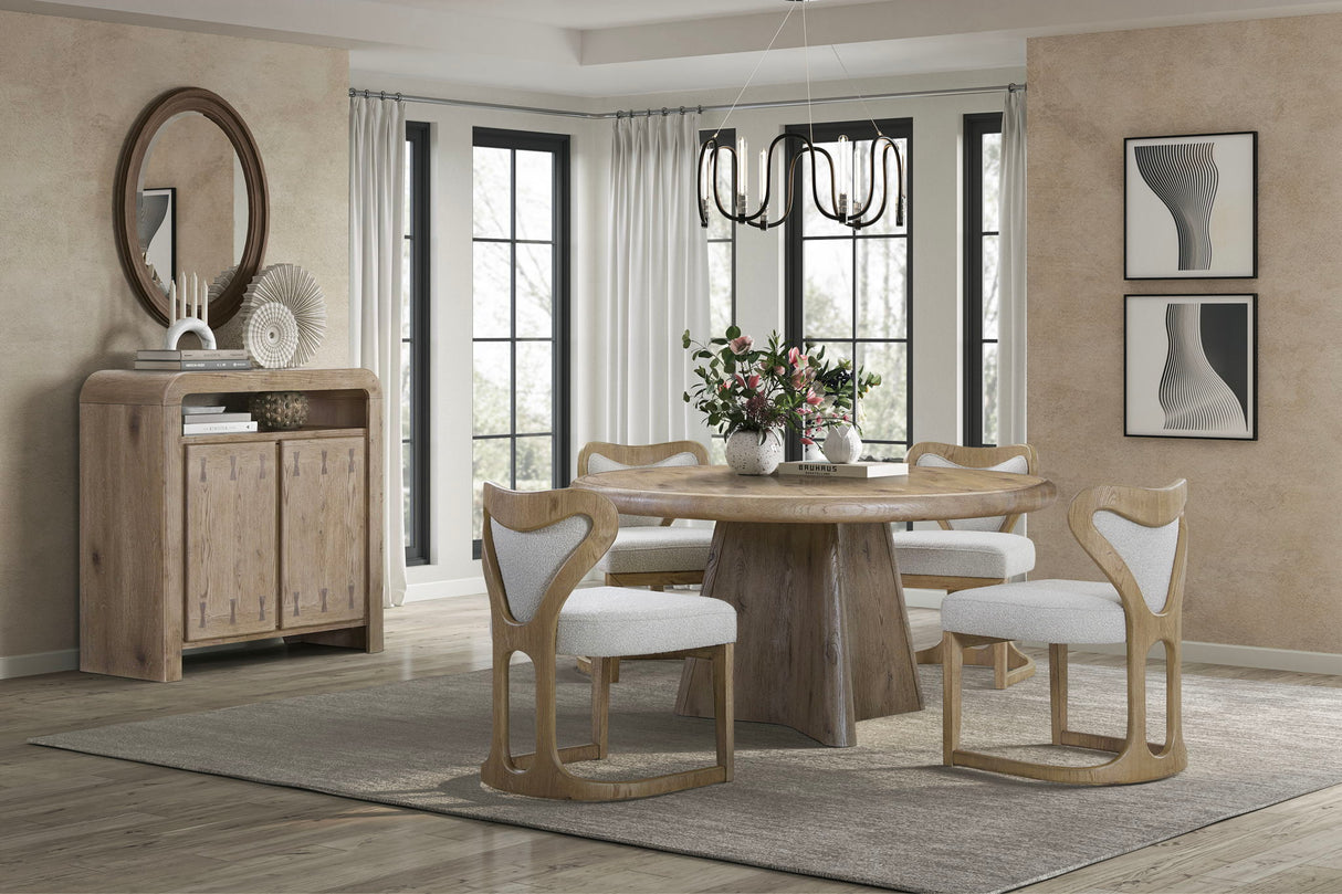 Pagosa - Wrap Chair (Set of 2) - English Knotty Oak / Gray