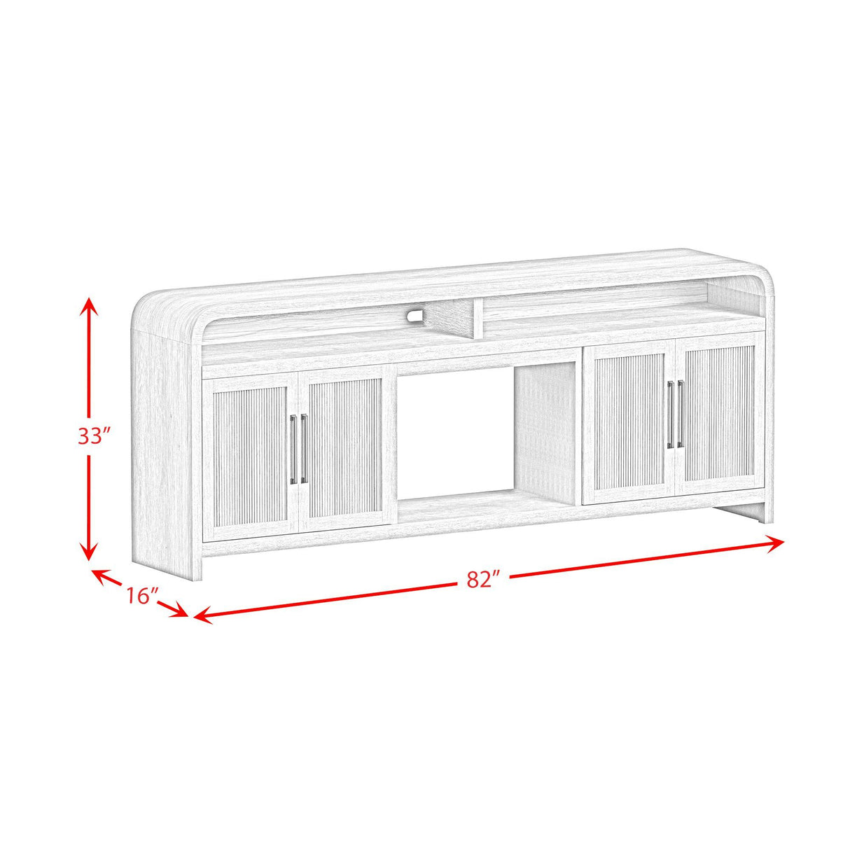 Ridgemont - 3 Piece Entertainment Unit With 82" TV Console