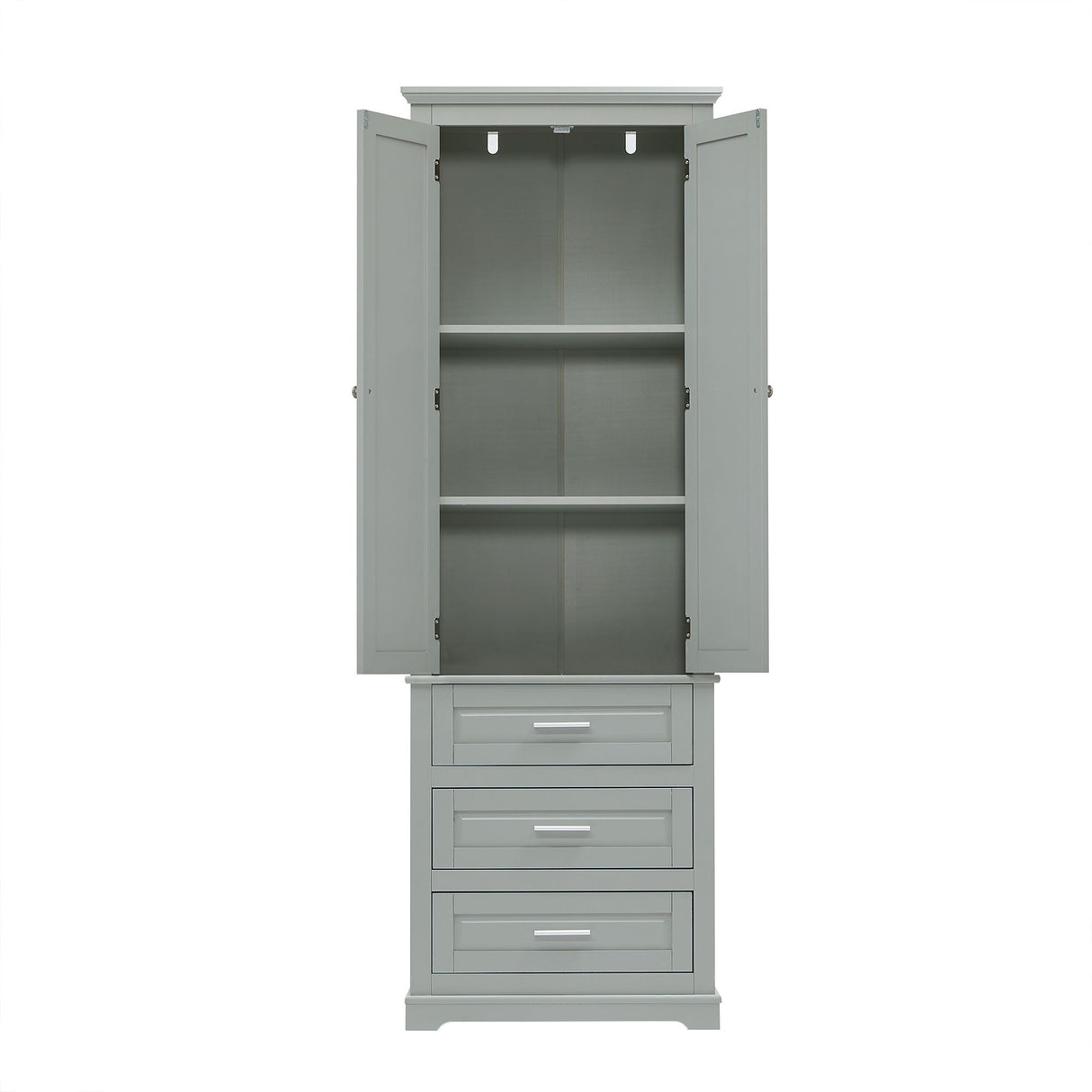 Tall Storage Cabinet With 3 Drawers For Bathroom