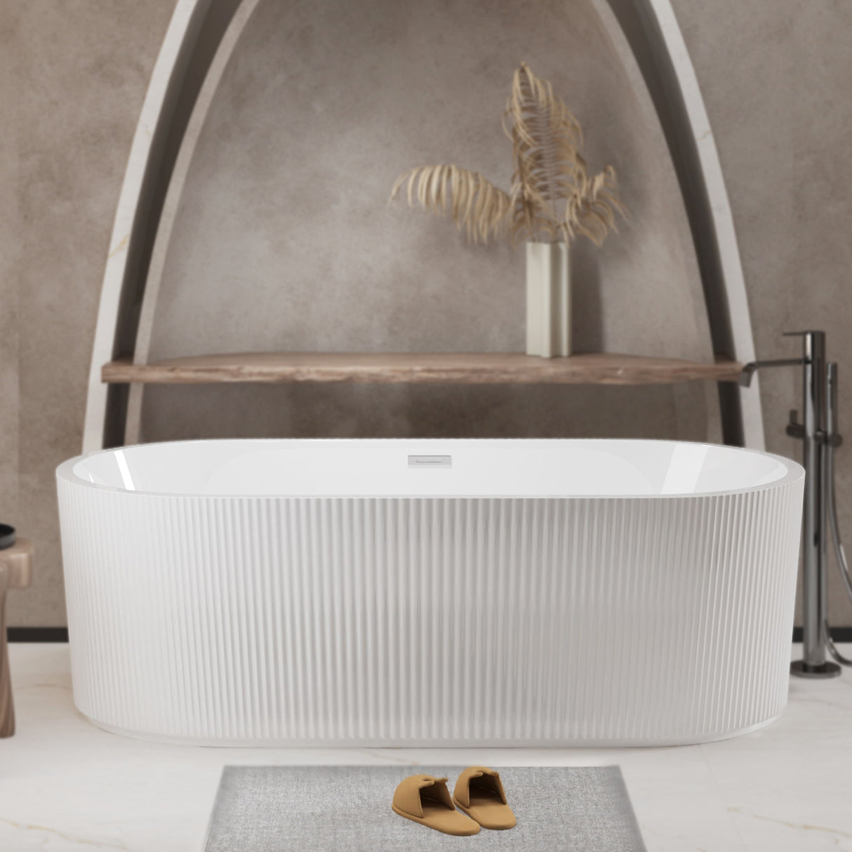 Linear Freestanding Soaker Tub