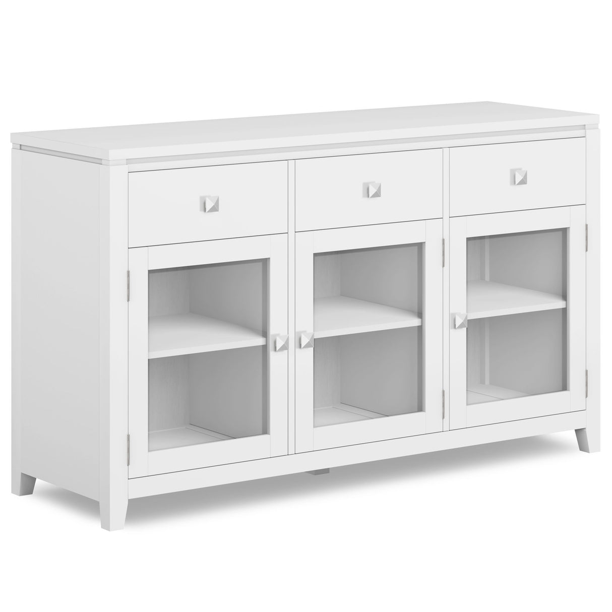 Sideboard Buffet Contemporary Solid Wood 54in x 17in x 32in