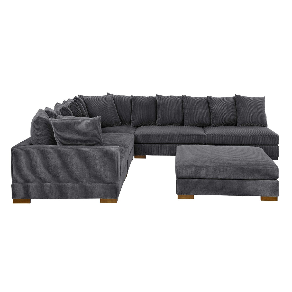 Large Seating Modular Sleeper Sectional - Dark Gray