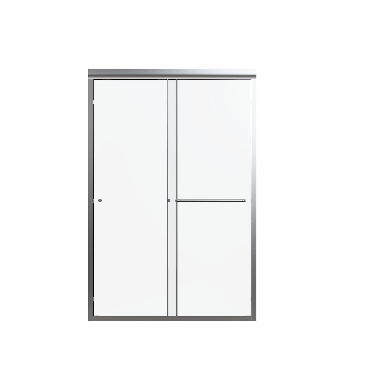 Semi Frameless Double Sliding Shower Door With SGCC Tempered Glass - Chrome