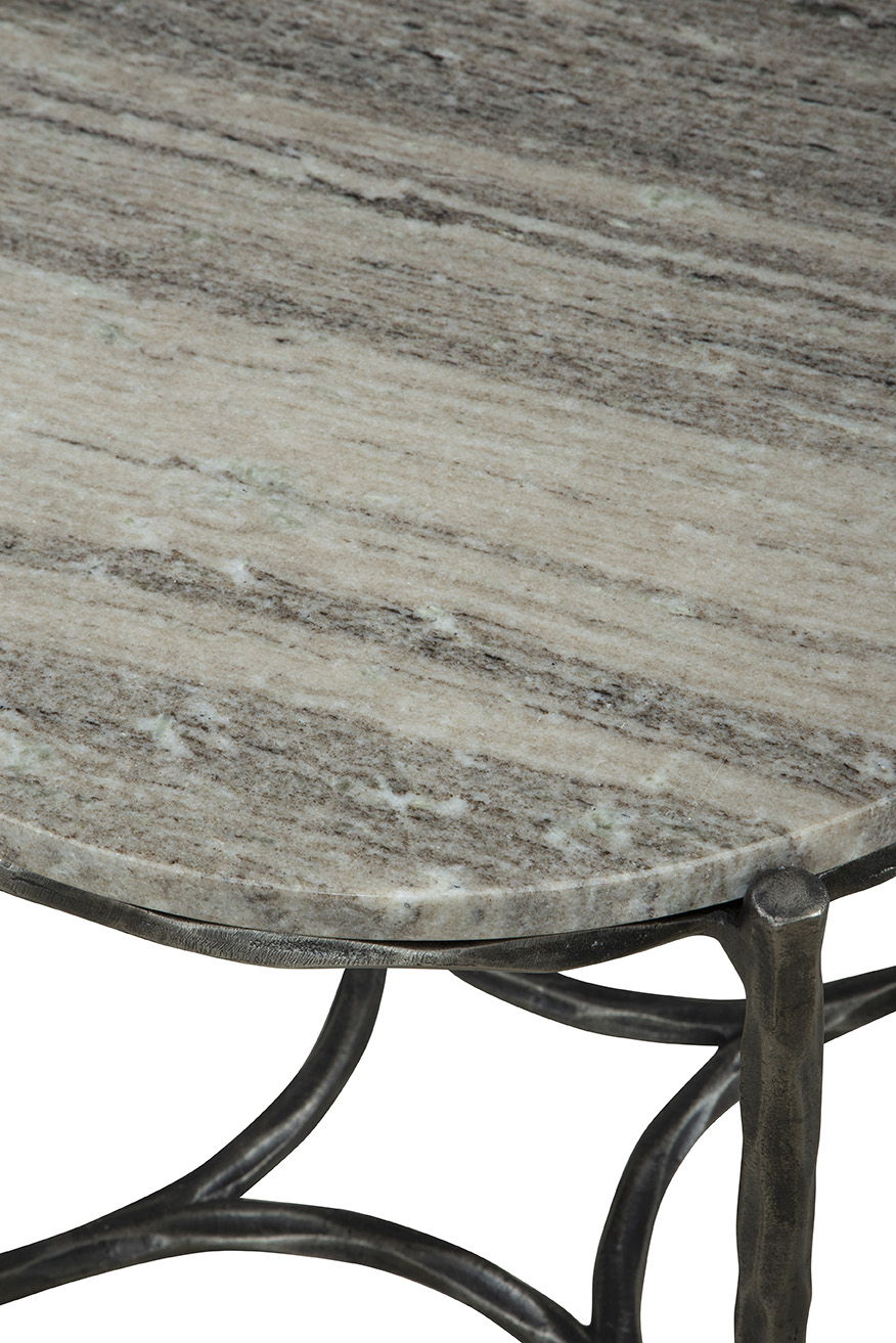 Stonewall - End Table - Silver / Black