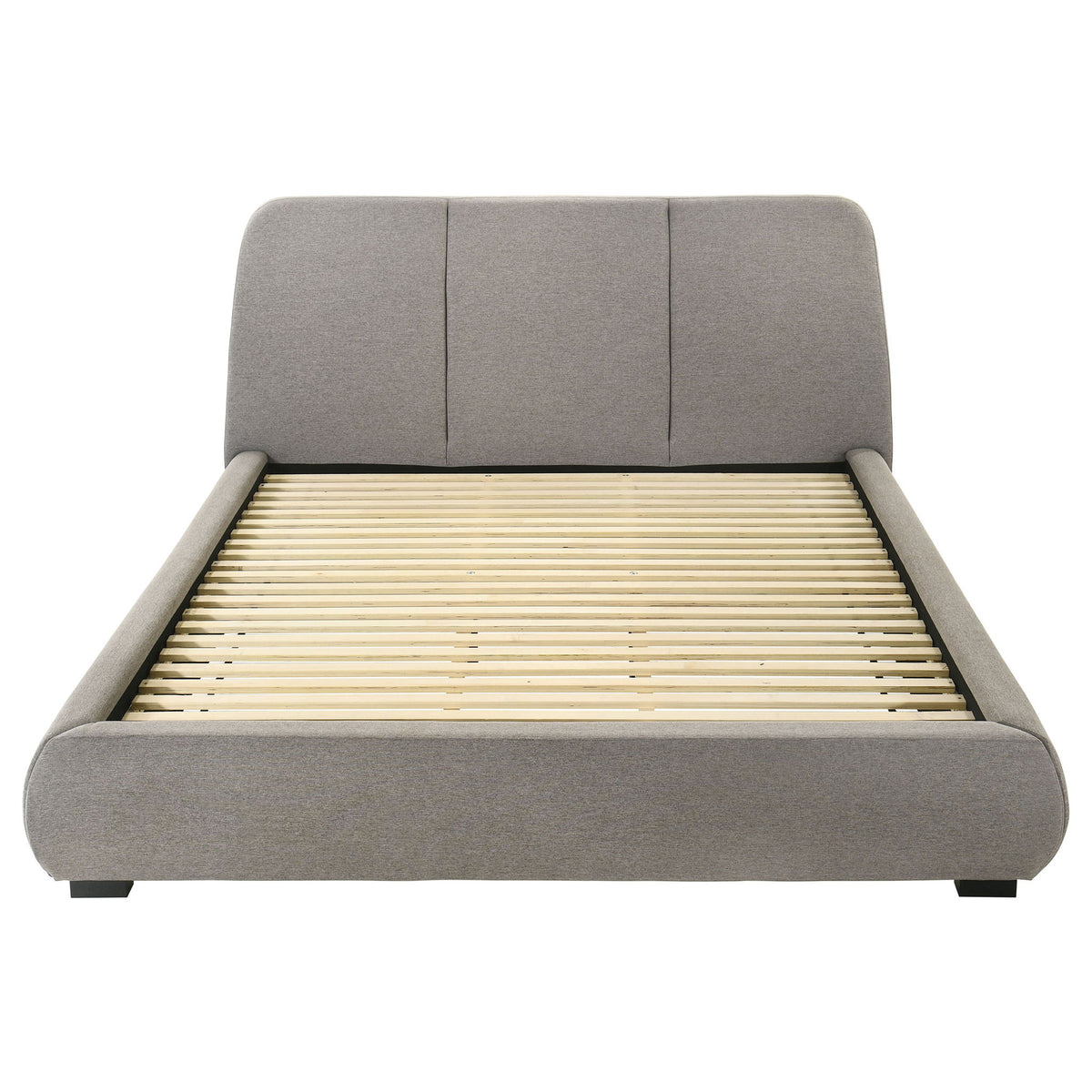 Modern Upholstered Platform Bed With Tufted Headboard