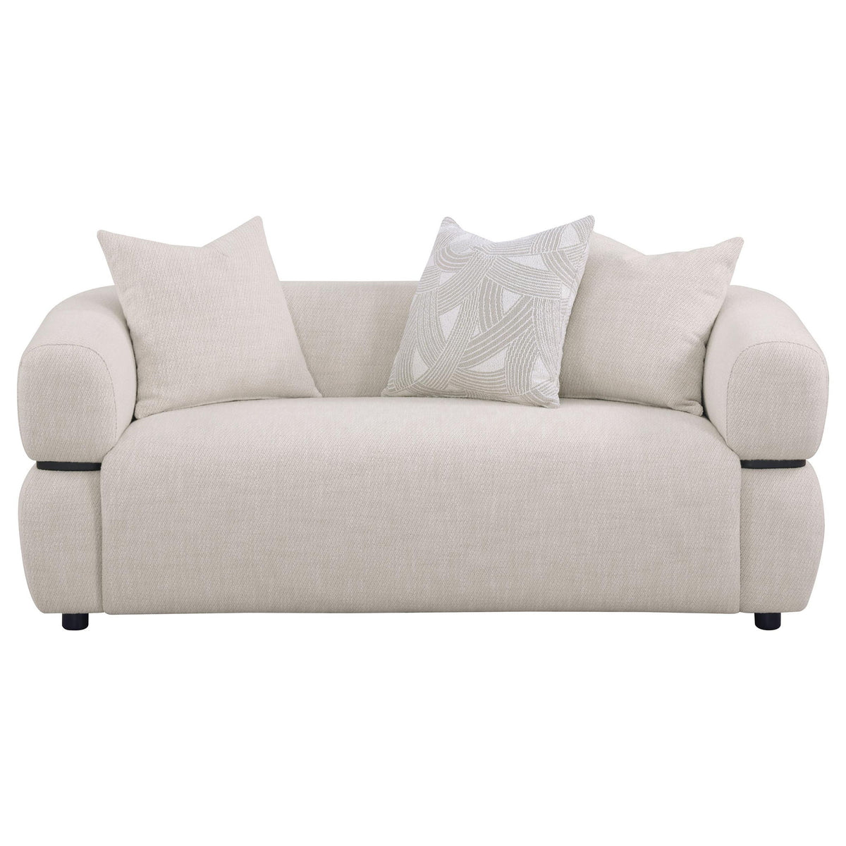 Ramsay - Round Arm Loveseat - Beige