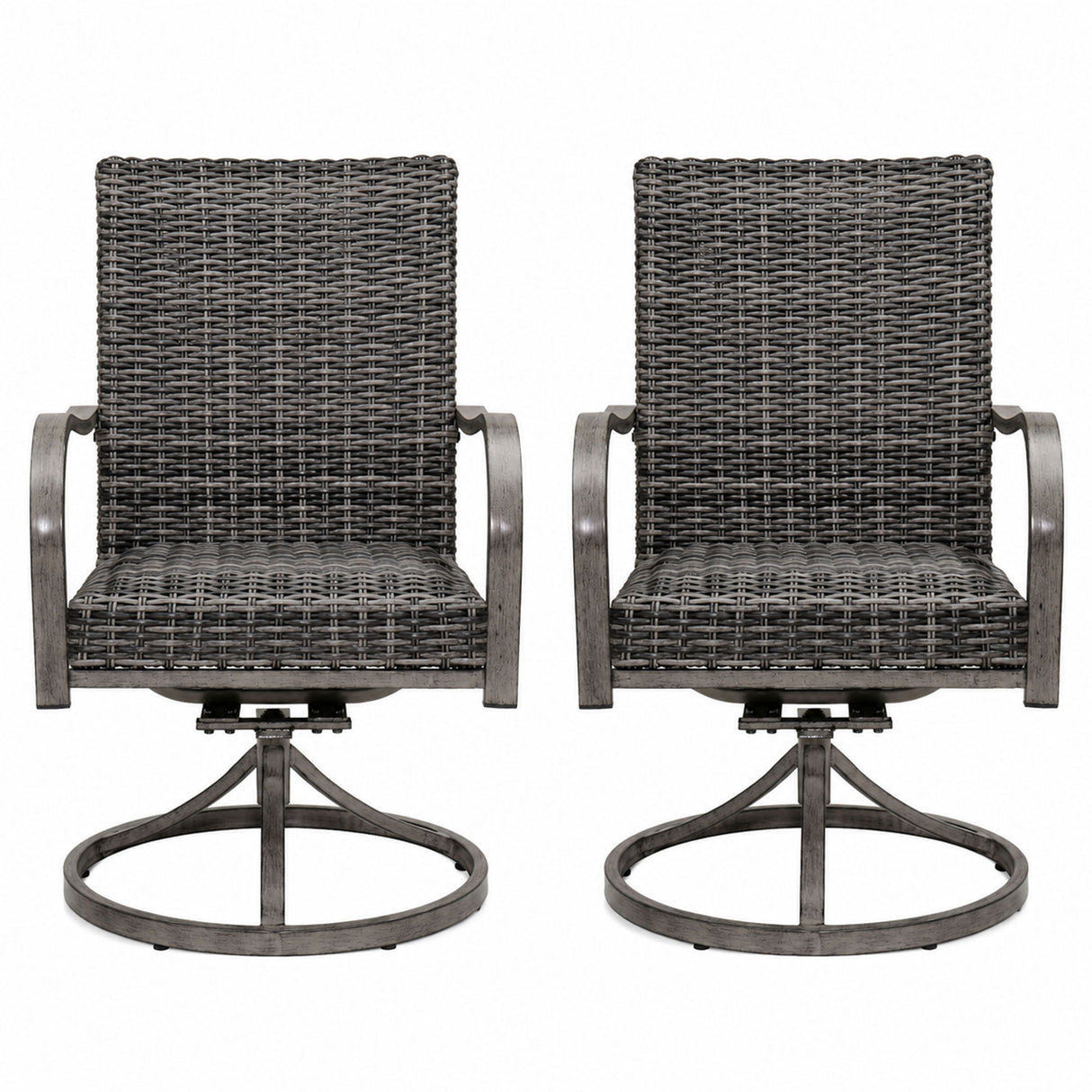 Outdoor Swivel Dining Chair (Set of 2) - Gray