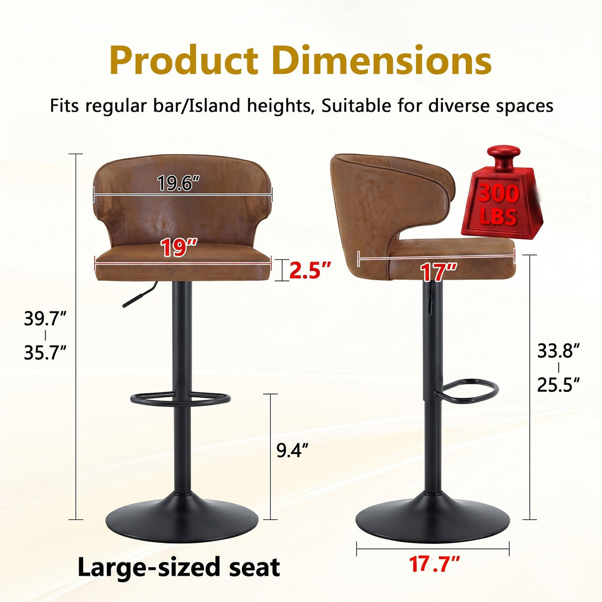 Adjustable Swivel Bar Chair