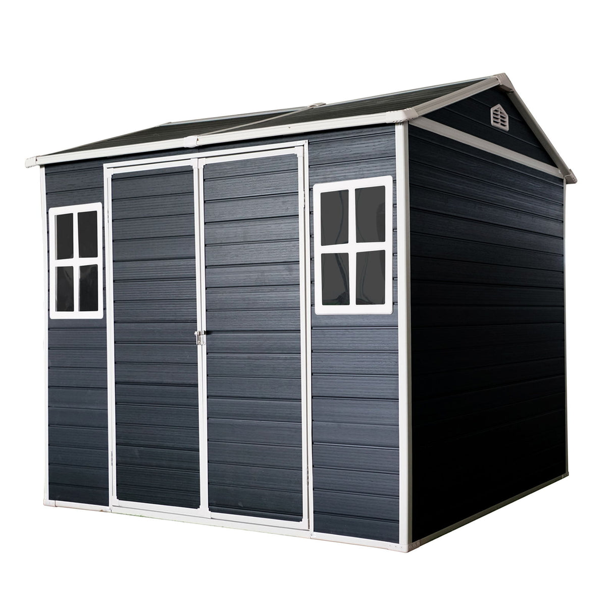 Resin Outdoor Storage Shed Garden Building Waterproof Heavy Duty 8x6.5ft