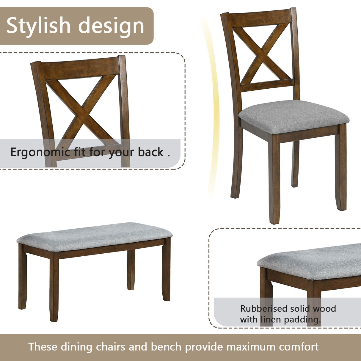 Kitchen Dining Set, Rectangular Dining Table