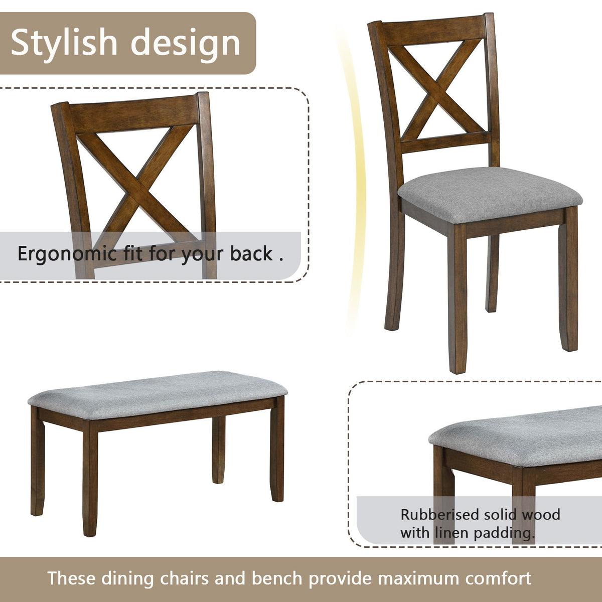 Kitchen Dining Set, Rectangular Dining Table