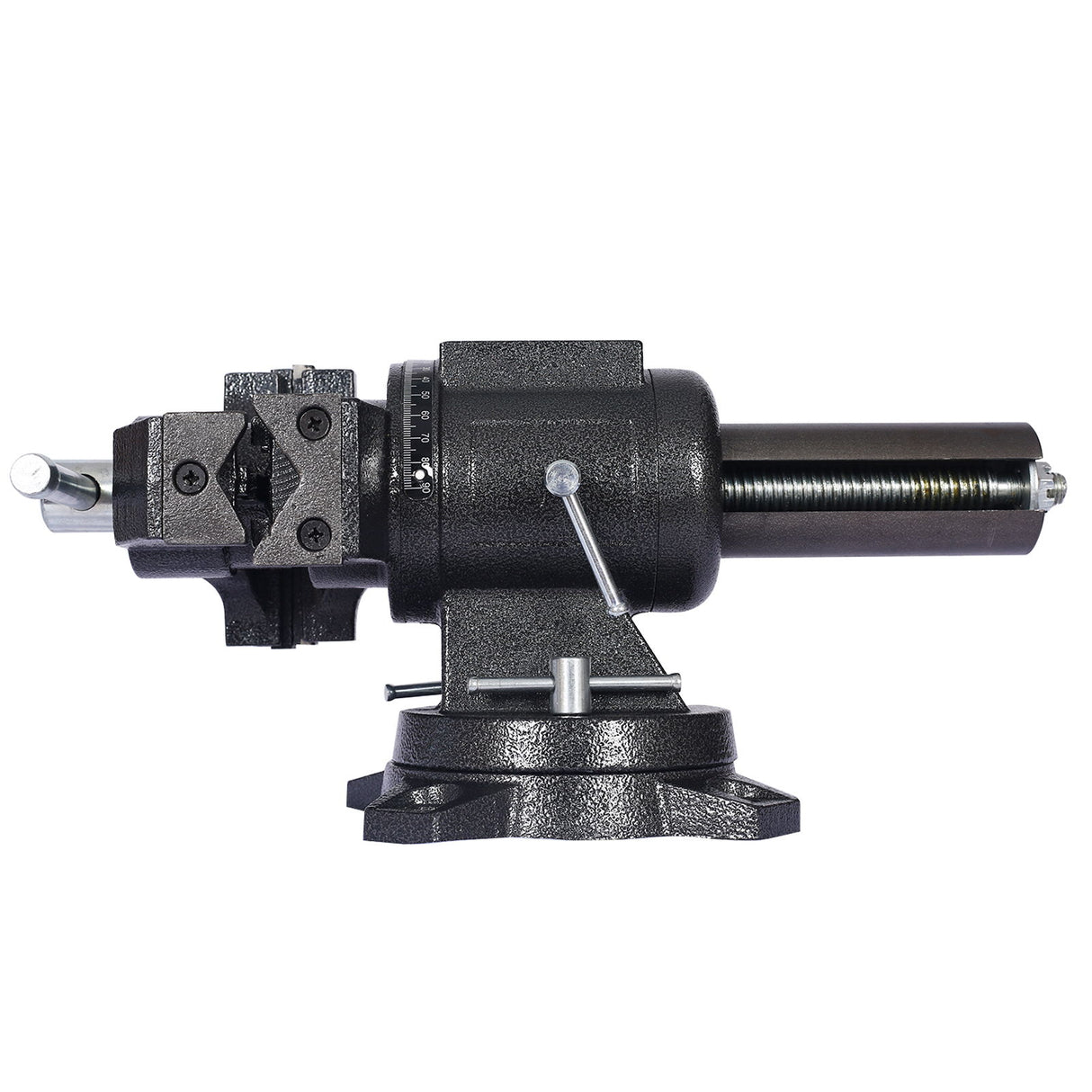 Heavy Duty 5" Multi Jaw Rotating Bench Vise With 360 Degree Swivel Base And Head