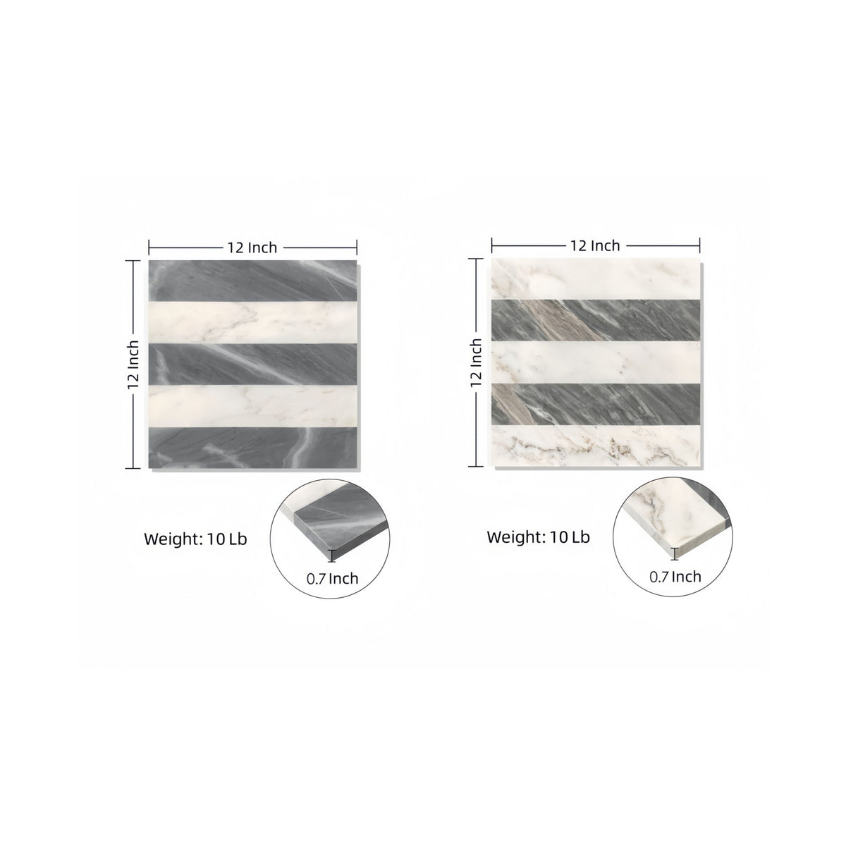 Elegant Waterjet Polished Marble Tile For Floor And Wall