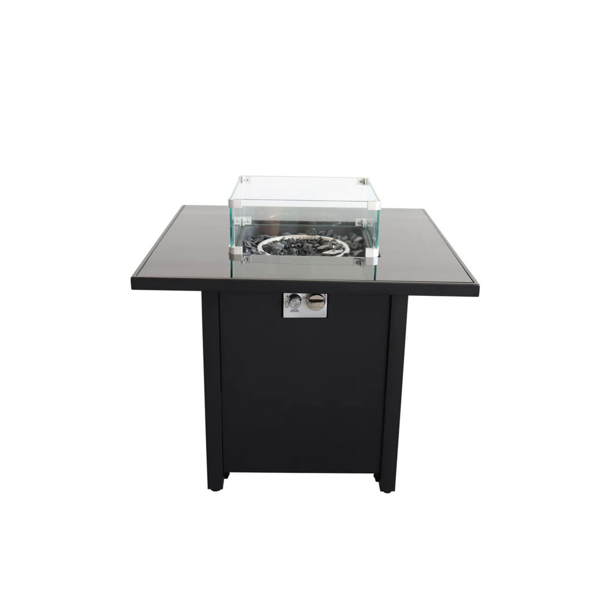 Propane Firepit Table Outdoor Heater High Heat Output Steel 30x25in
