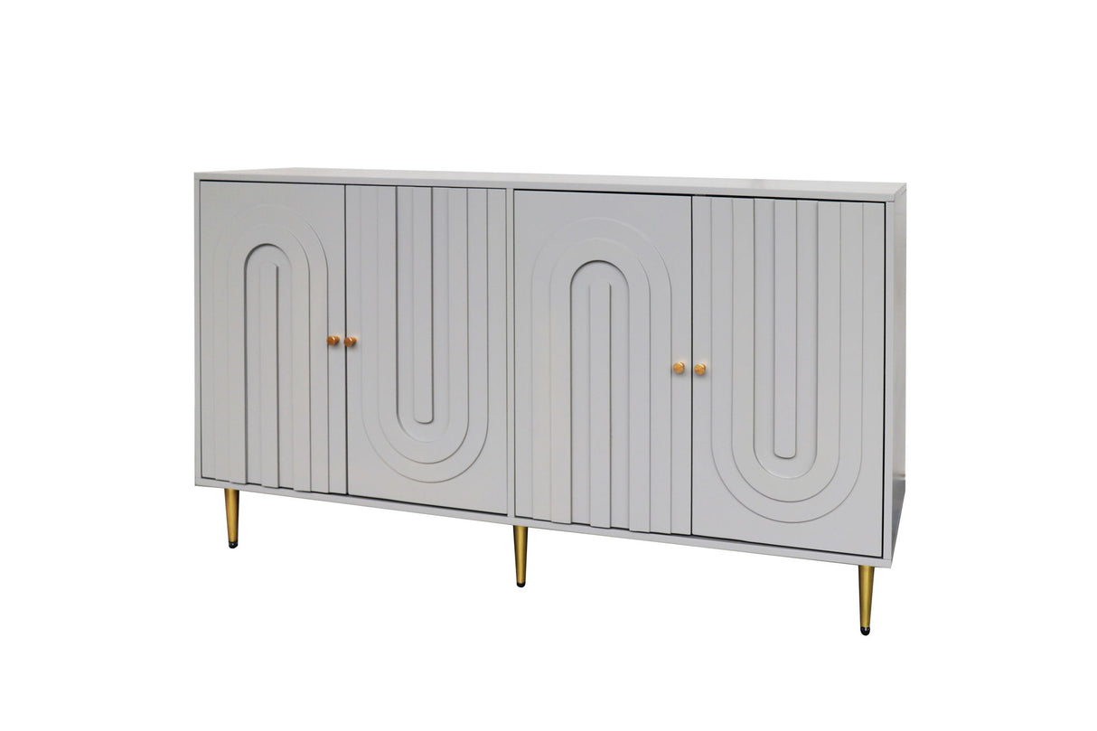 Modern 4 Door Sideboard Buffet Server Cabinet 60in x 33in