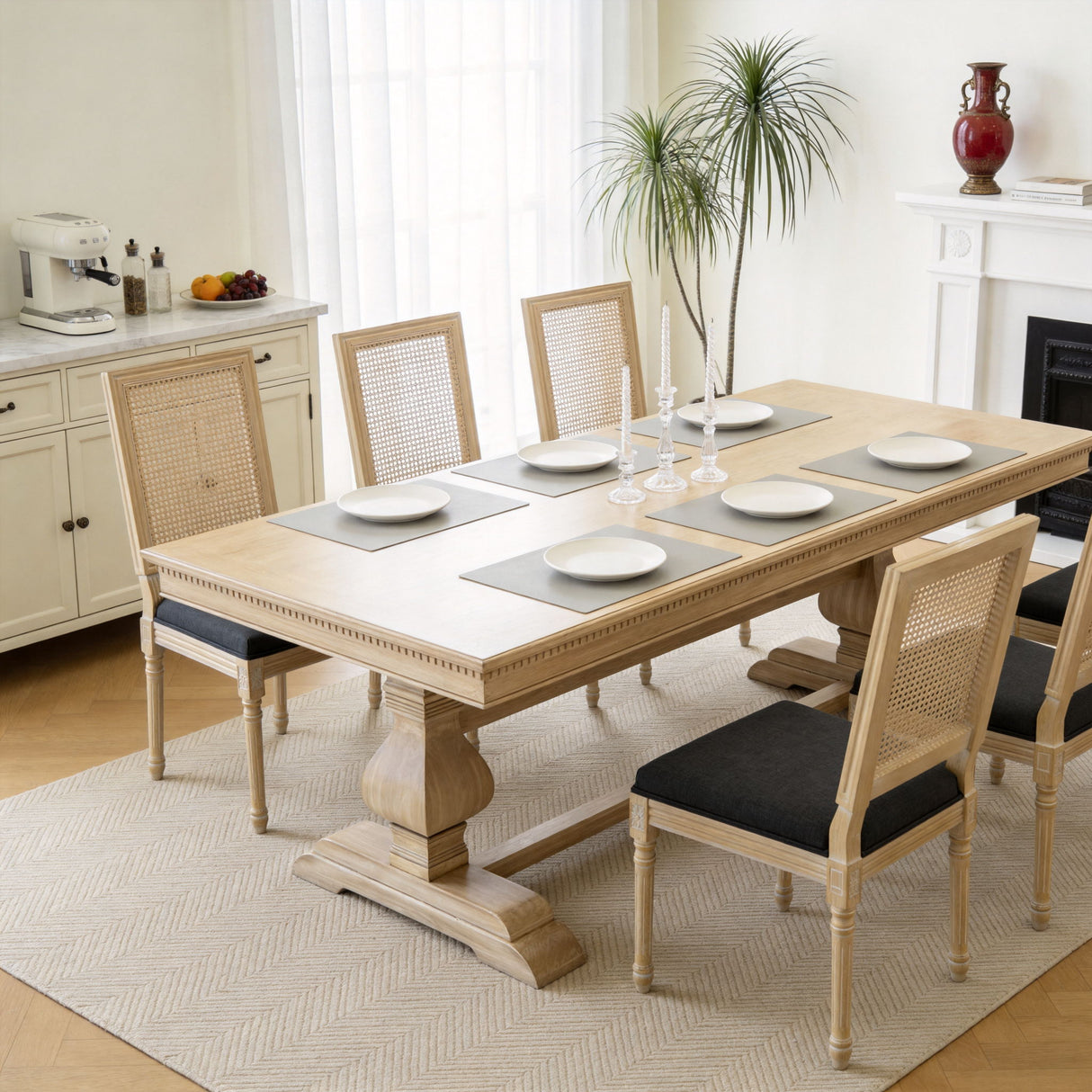 Dining Chairs With Square Back (Set of 2)