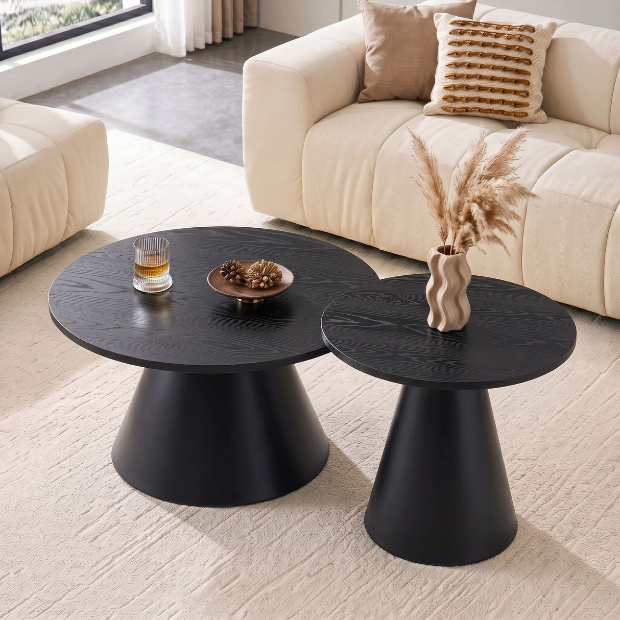 Modern Nesting Coffee Table Set For Living Room