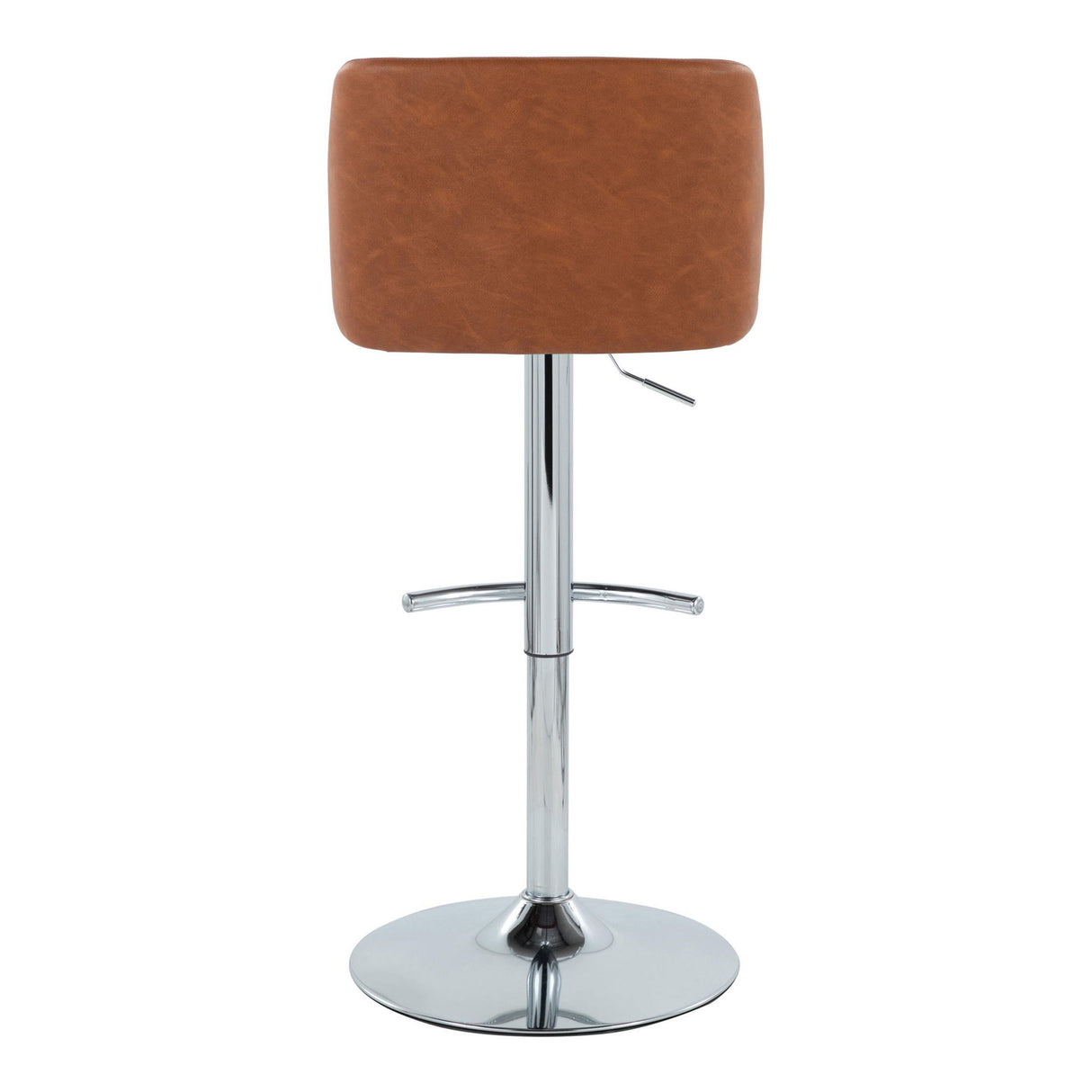 Toriano - Contemporary Adjustable Barstool With Swivel & Rounded T Footrest (Set of 2)