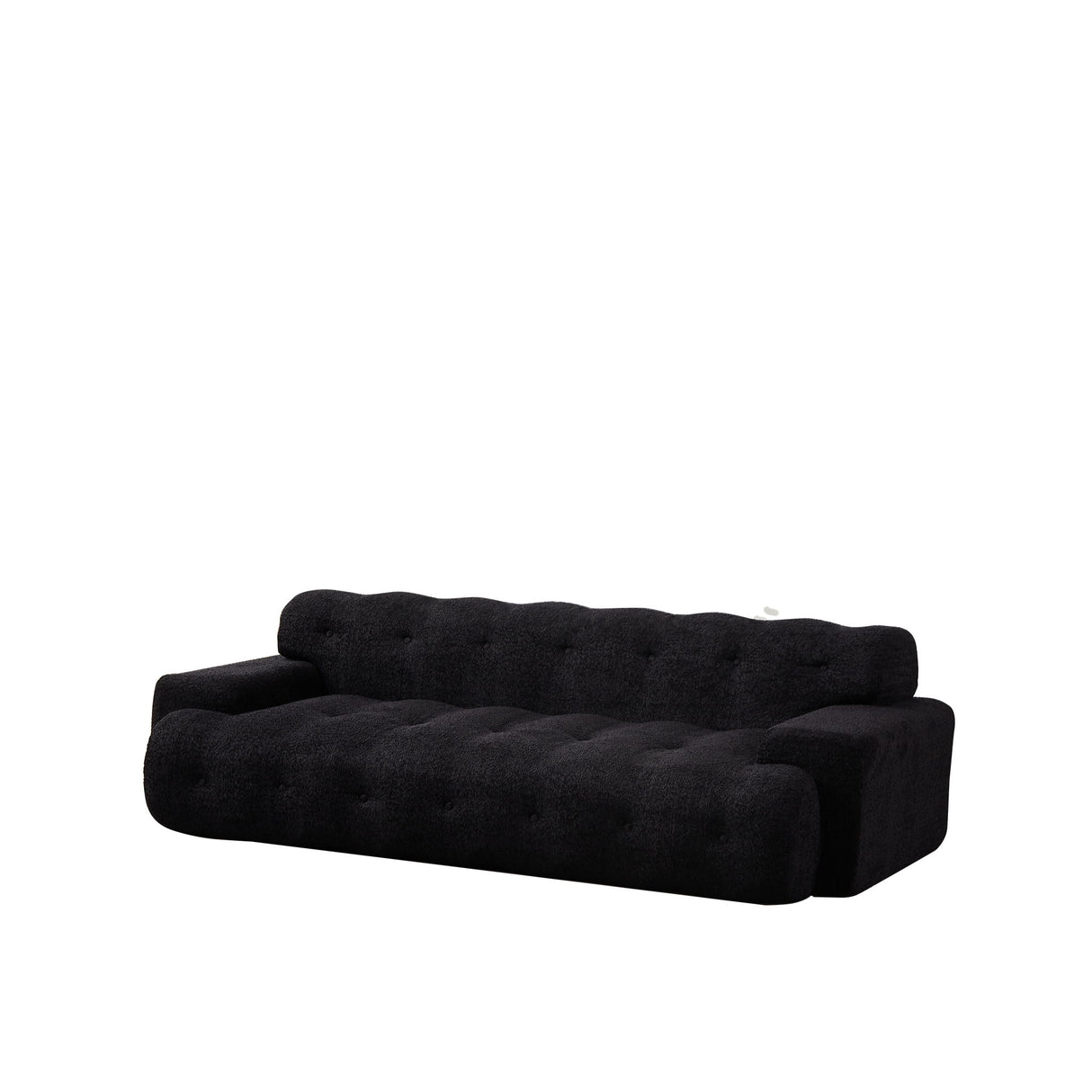 Cloud Series Minimalist Button Tufted Square Arm 3 Seater Sofa