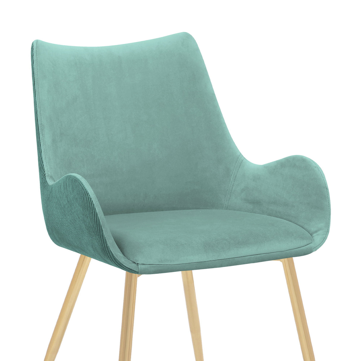 Avery - Dining Room Chair With Gold Legs - Teal
