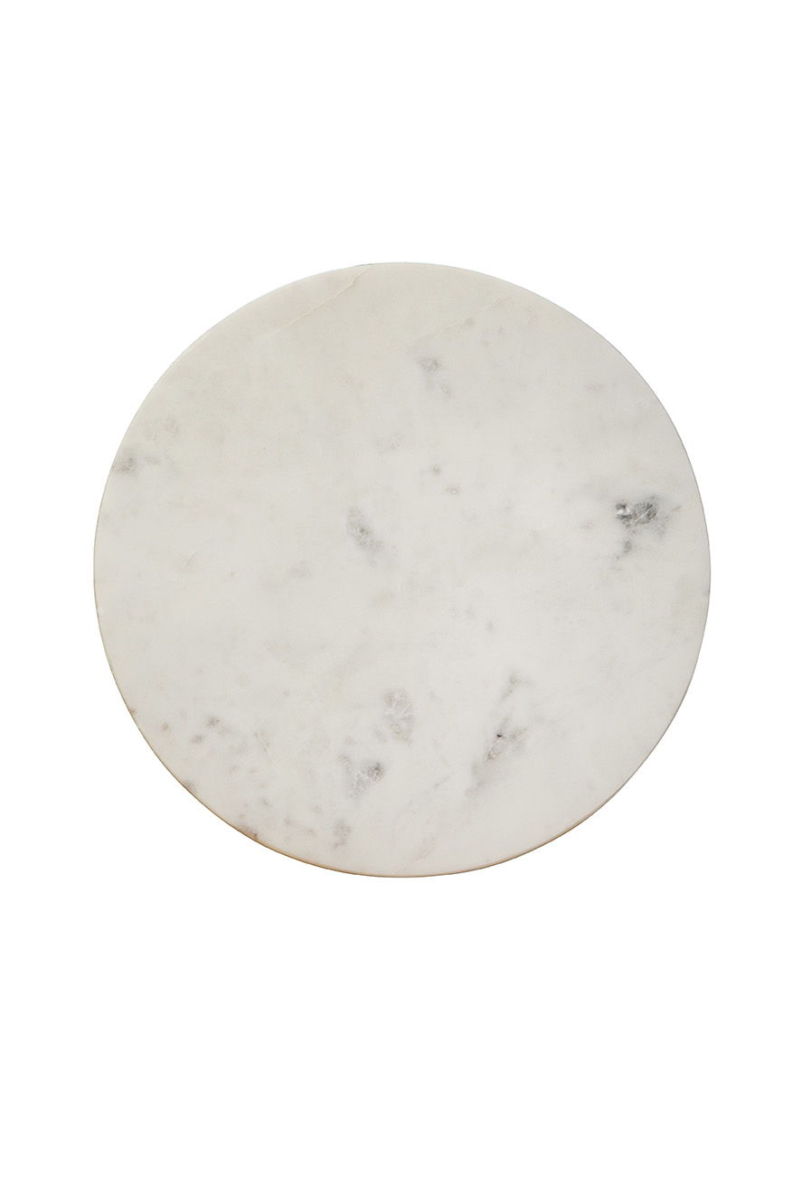 Moira - Side Table - White / Gold