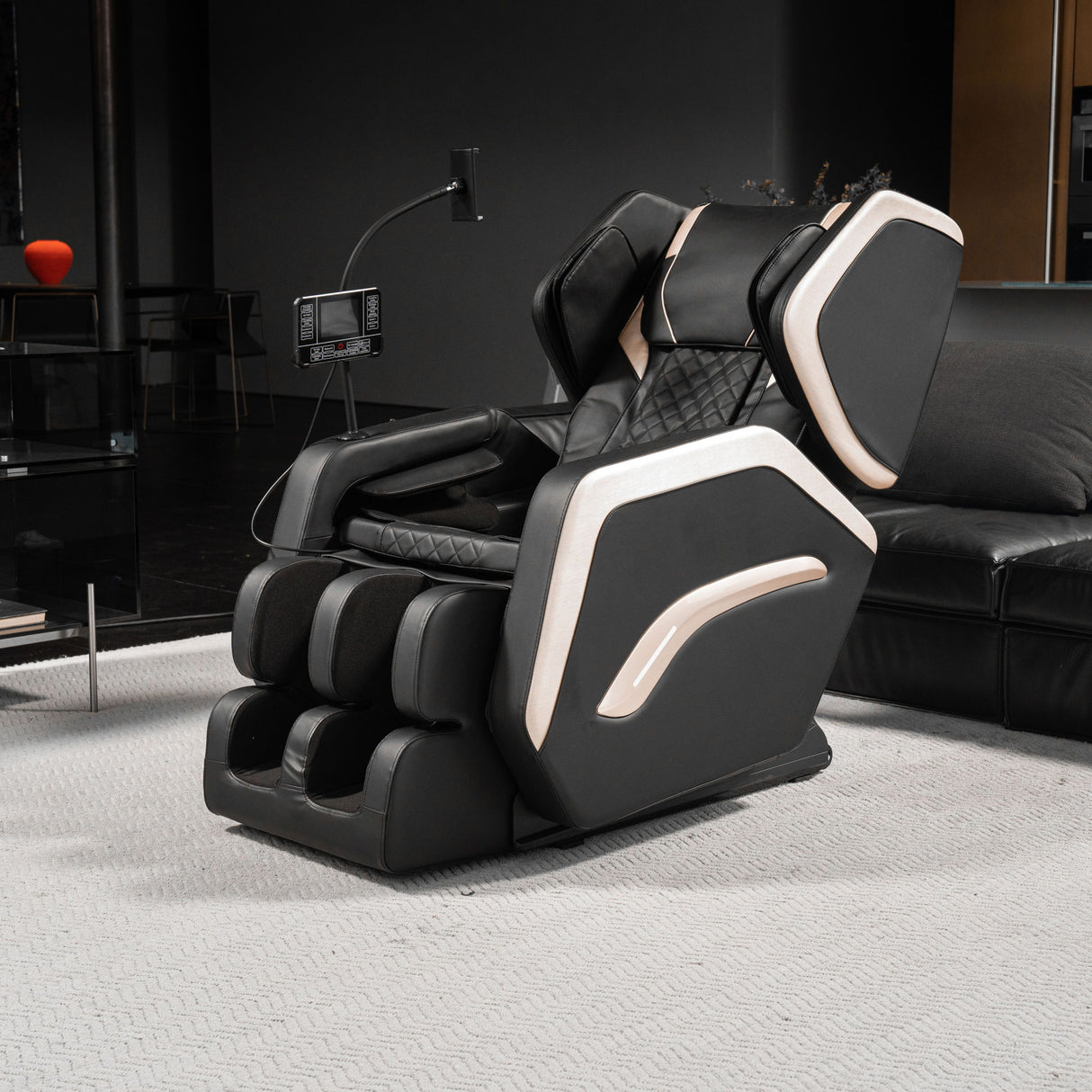 Zero Gravity Massage Chair Recliner & 10 Massage Heads And Full Body Air Pressure - Black
