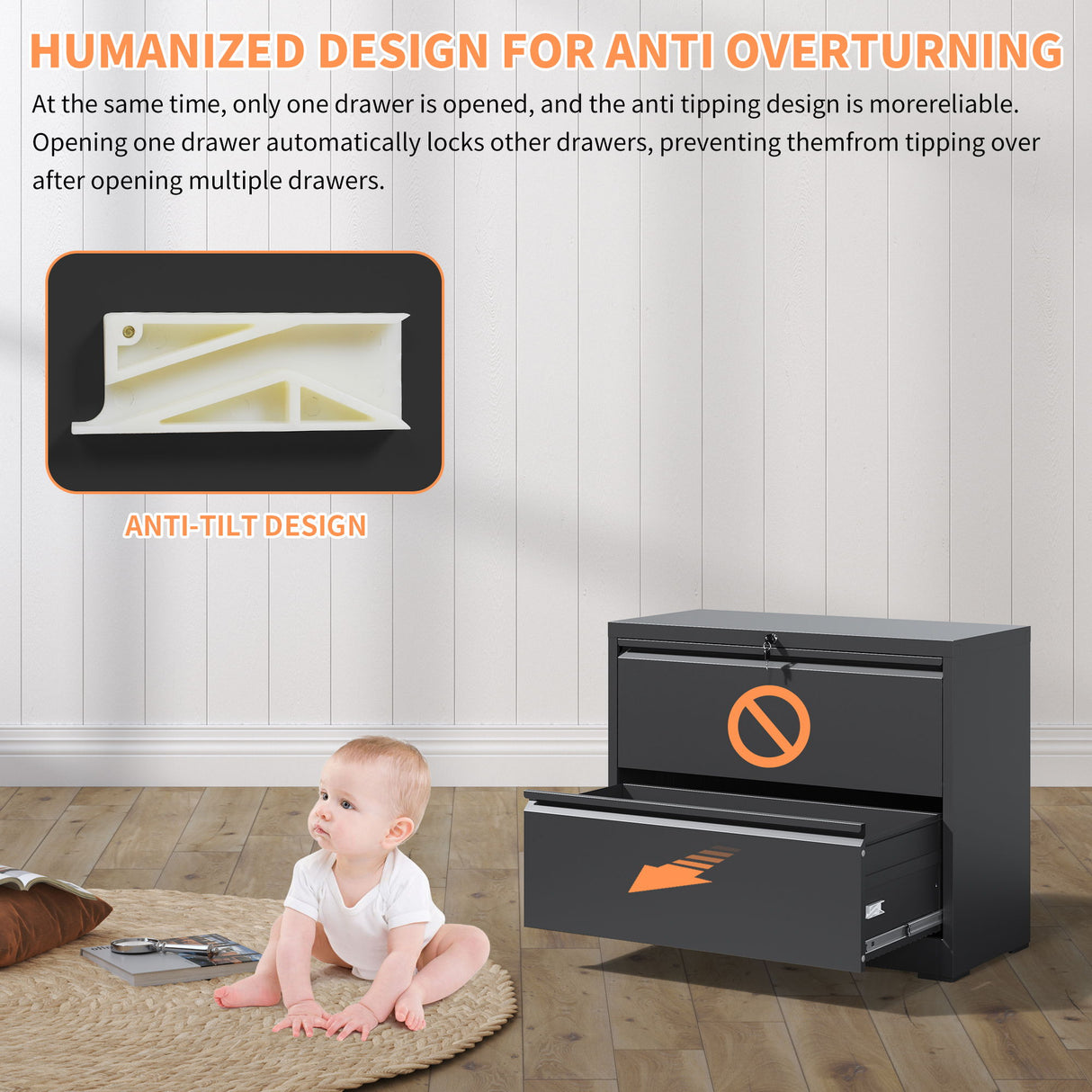 Premium Drawer Metal Lateral File Cabinet With Lock
